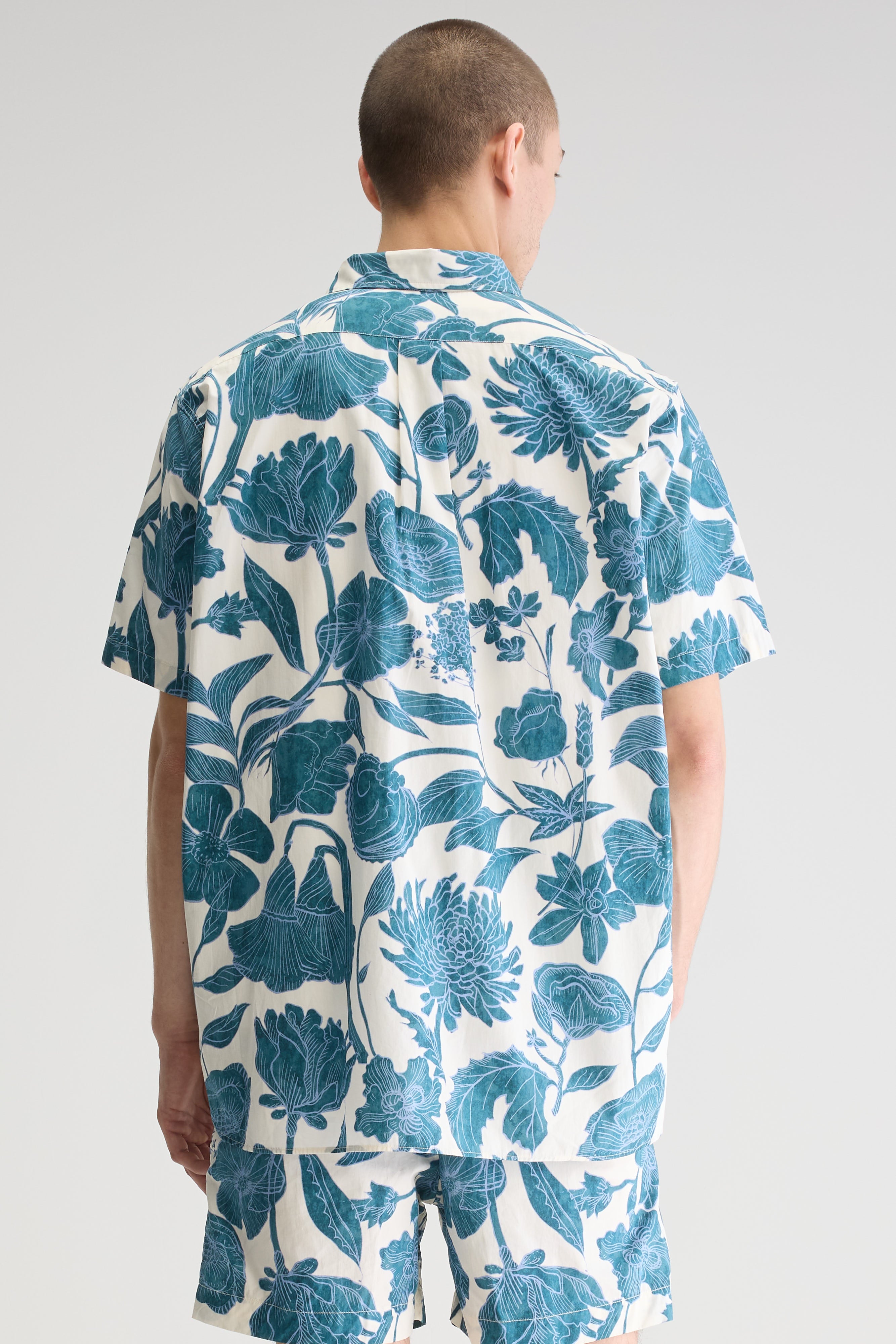 Fill Relaxed Shirt - Prussian / Snow For Men | Bellerose