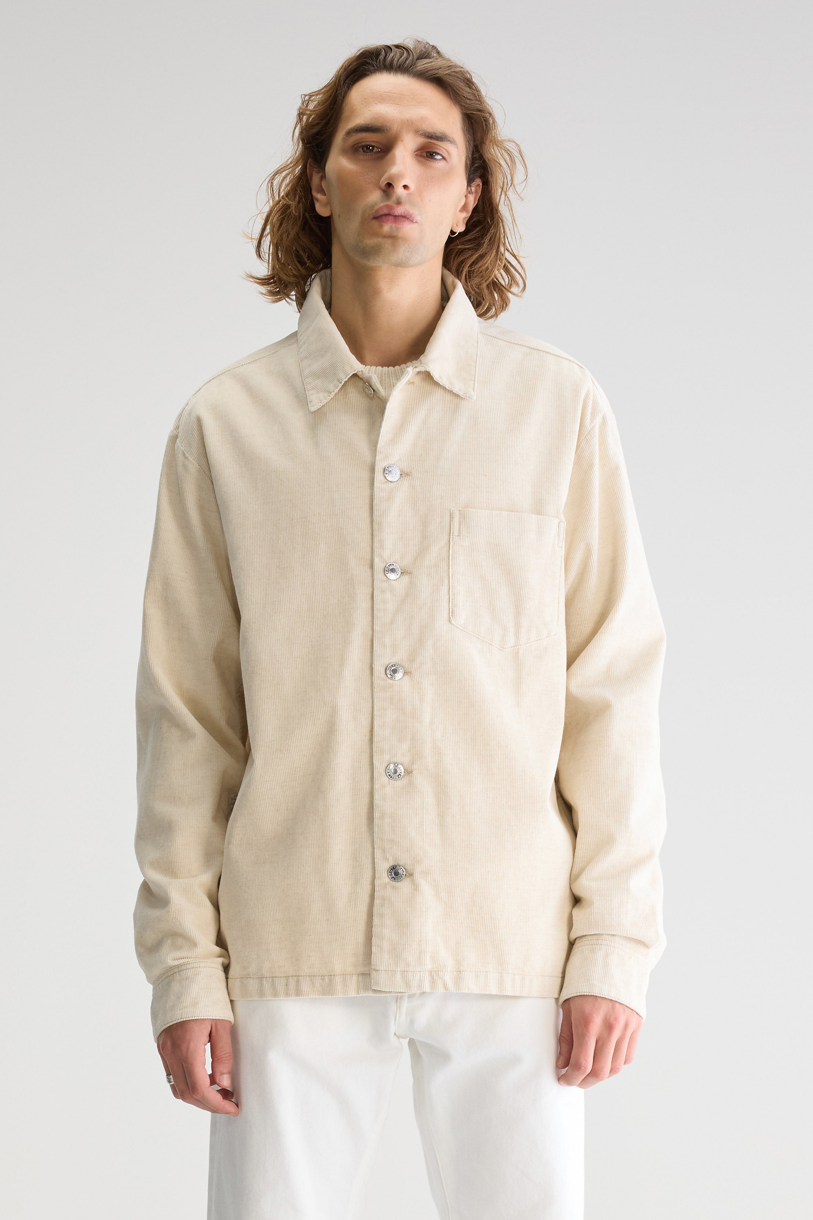 Goney Corduroy Overshirt - Calcaire For Men | Bellerose