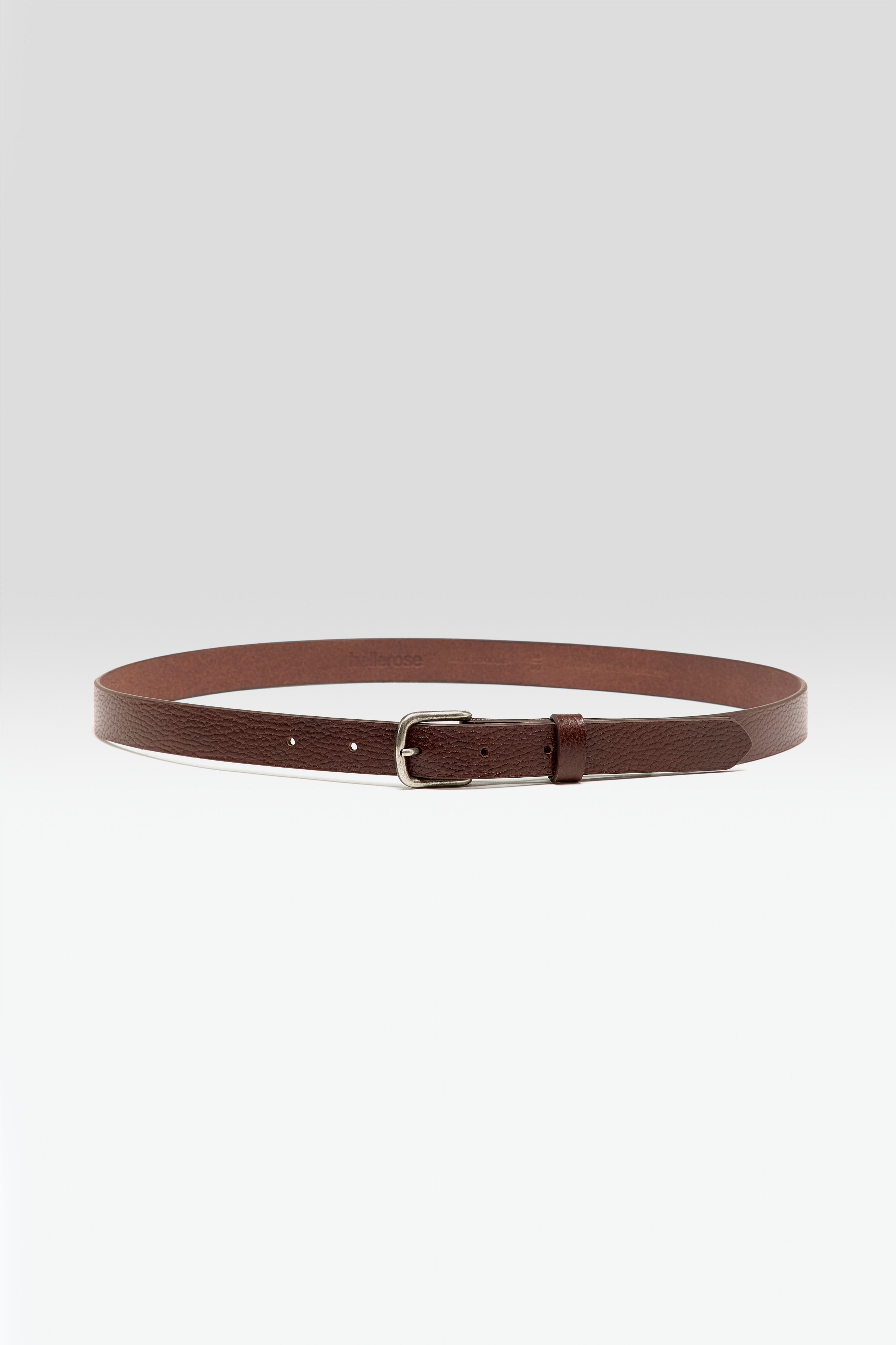 Selta Leather Belt - Chocolate For Men | Bellerose