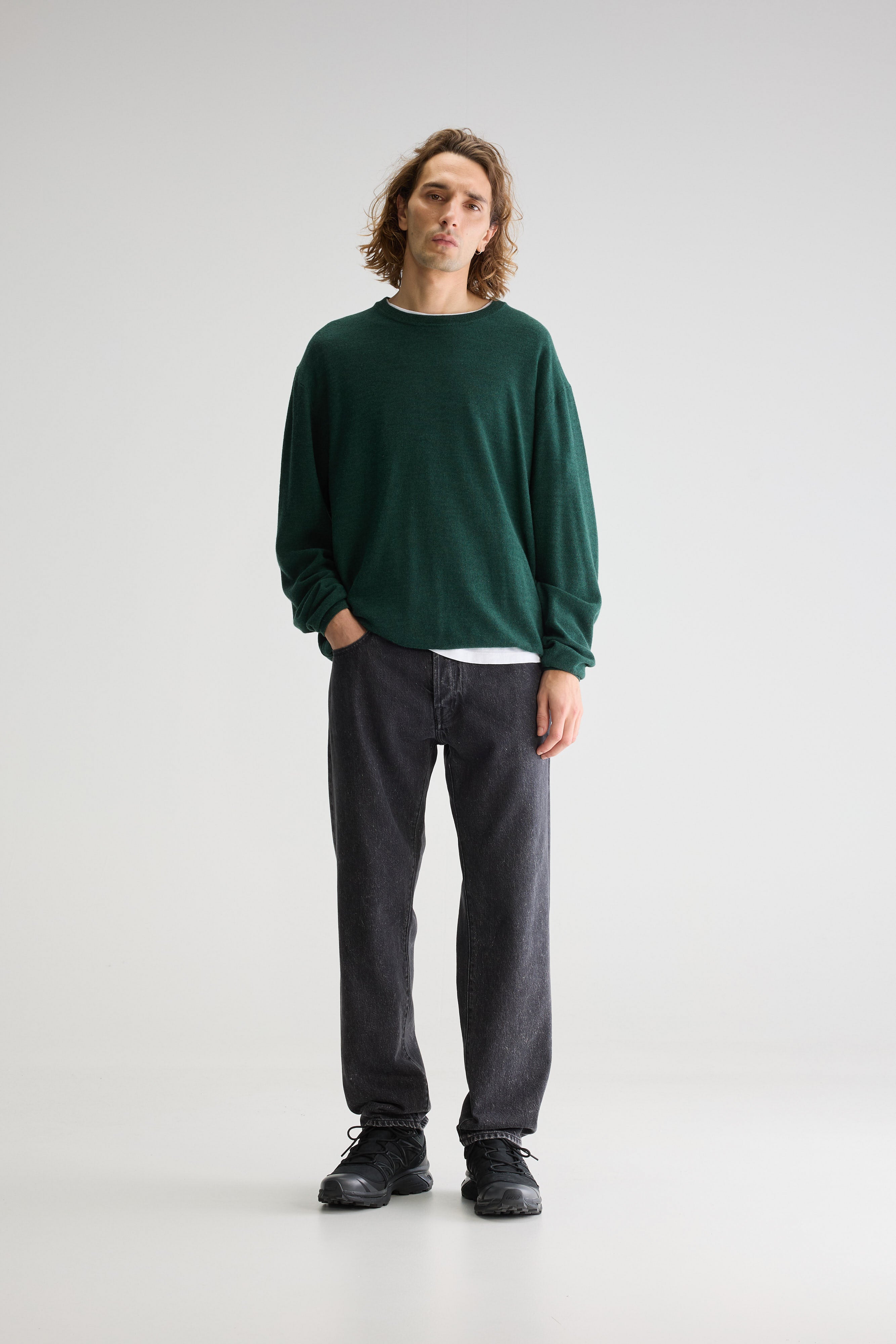 Alomy Crewneck Sweater - Sage For Men | Bellerose