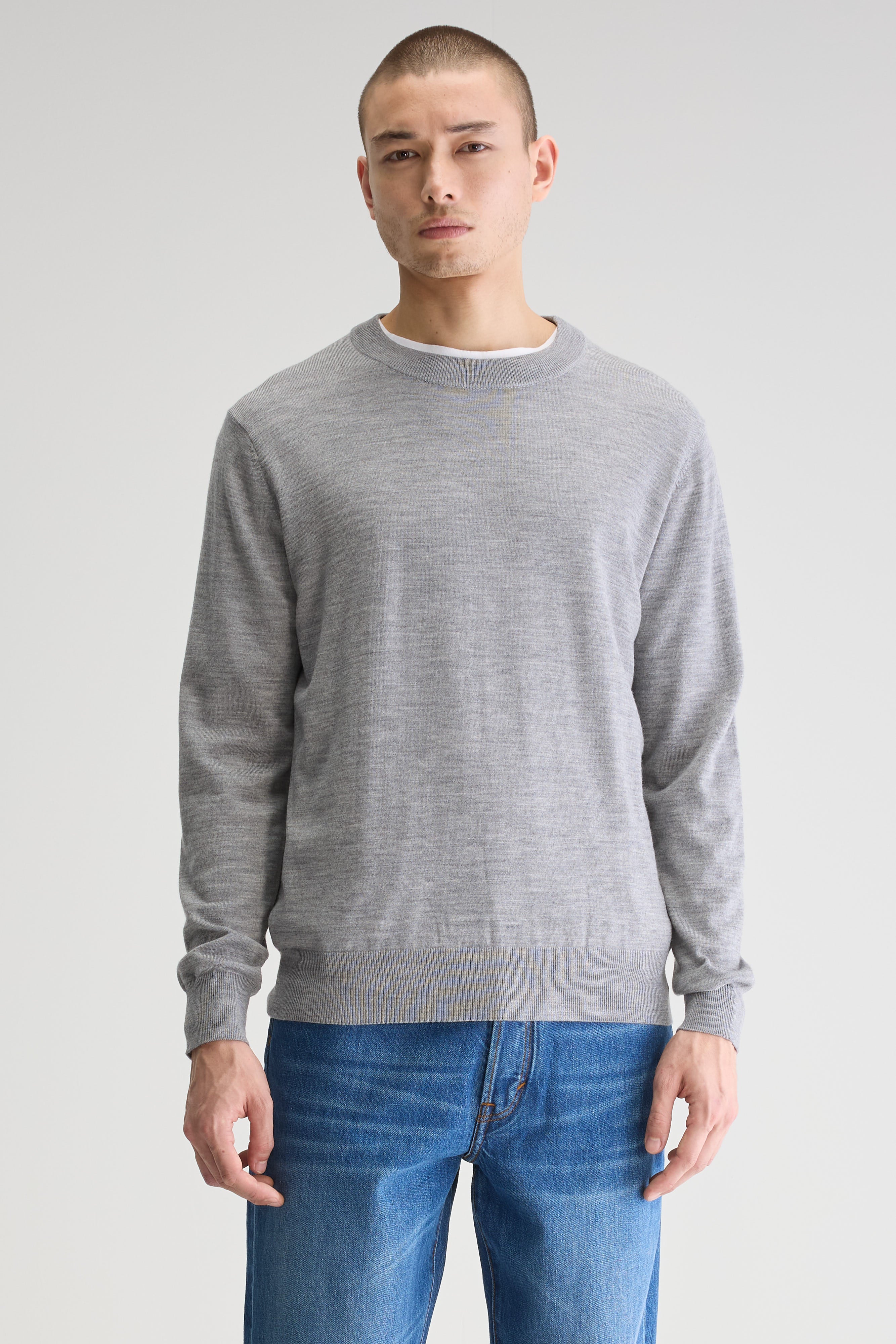 Dilliv Trui Met Ronde Hals - Grey melange Voor Heren | Bellerose