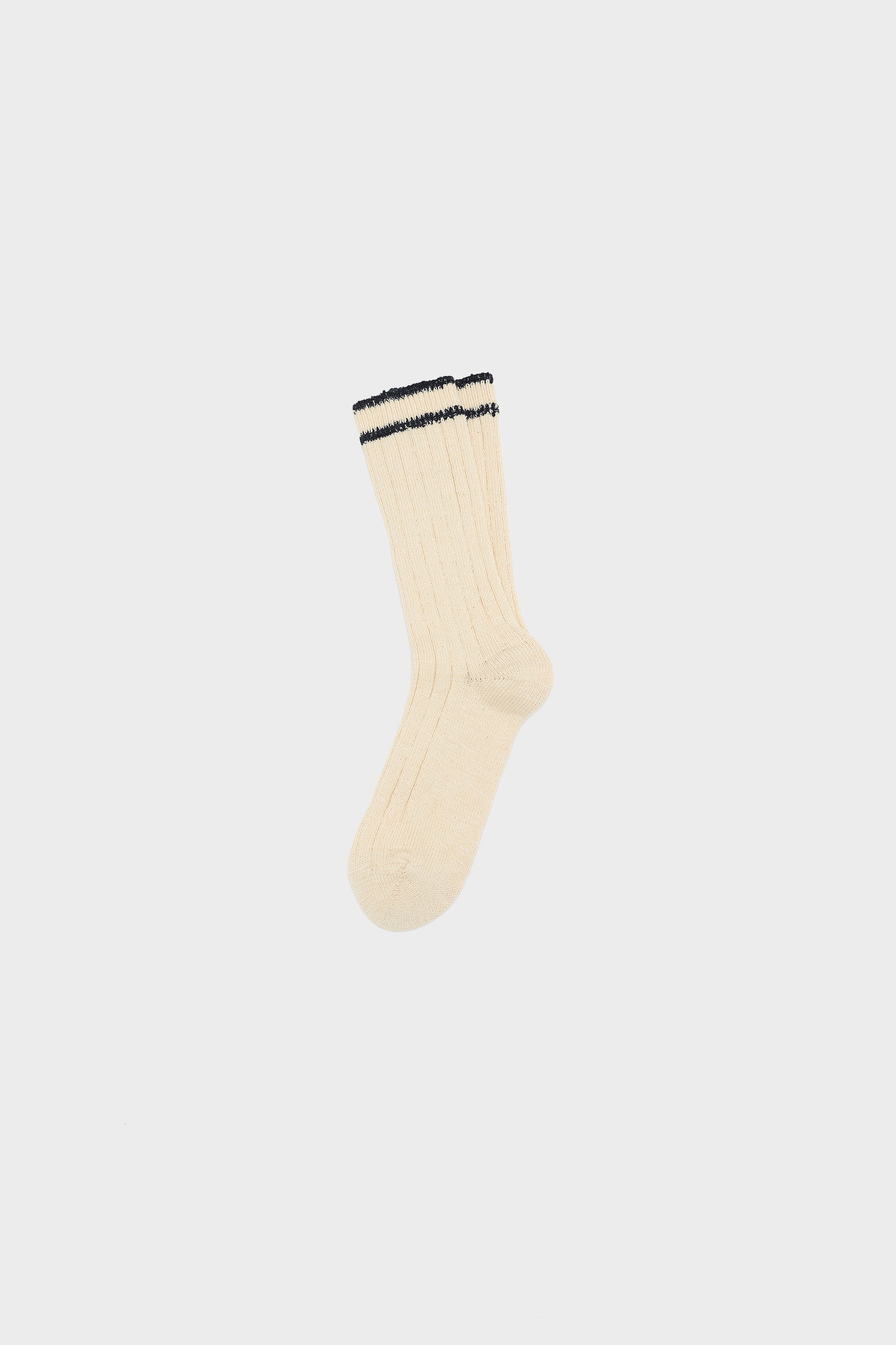 Bino Ribbed Socks - Natural / Navy For Men | Bellerose