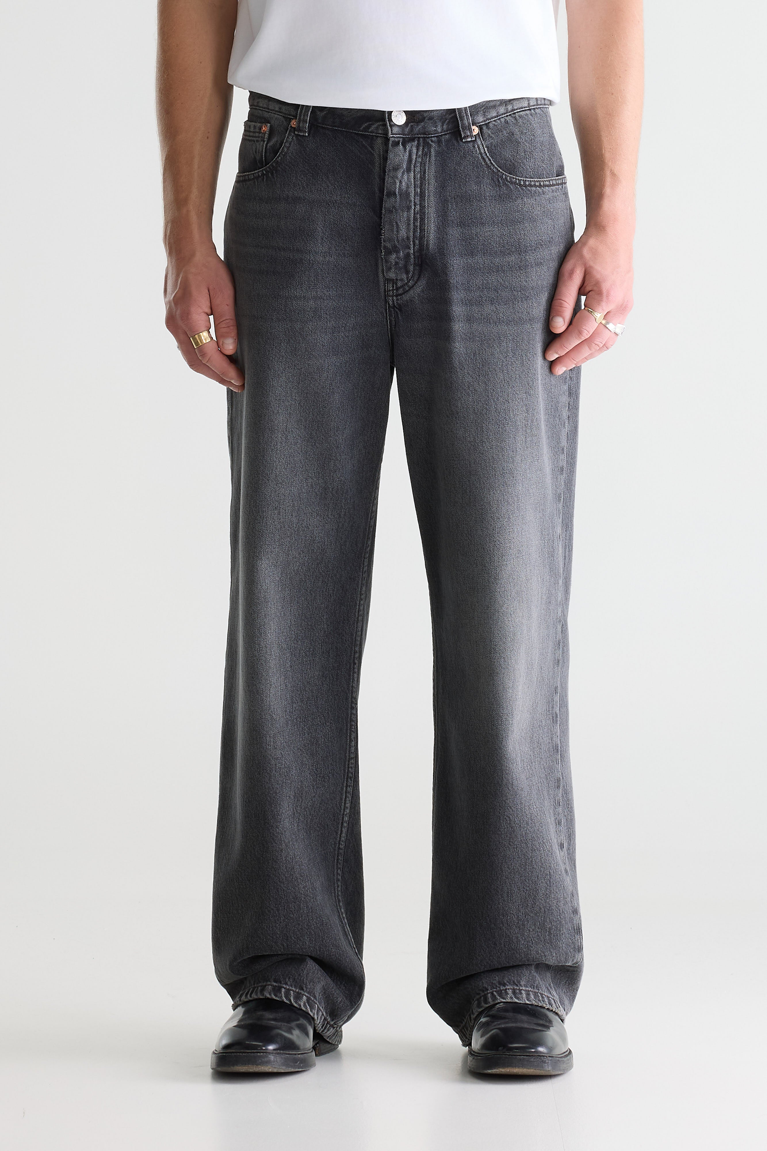 Denim N. 05 Wijde Jeans - Black stone Voor Heren | Bellerose