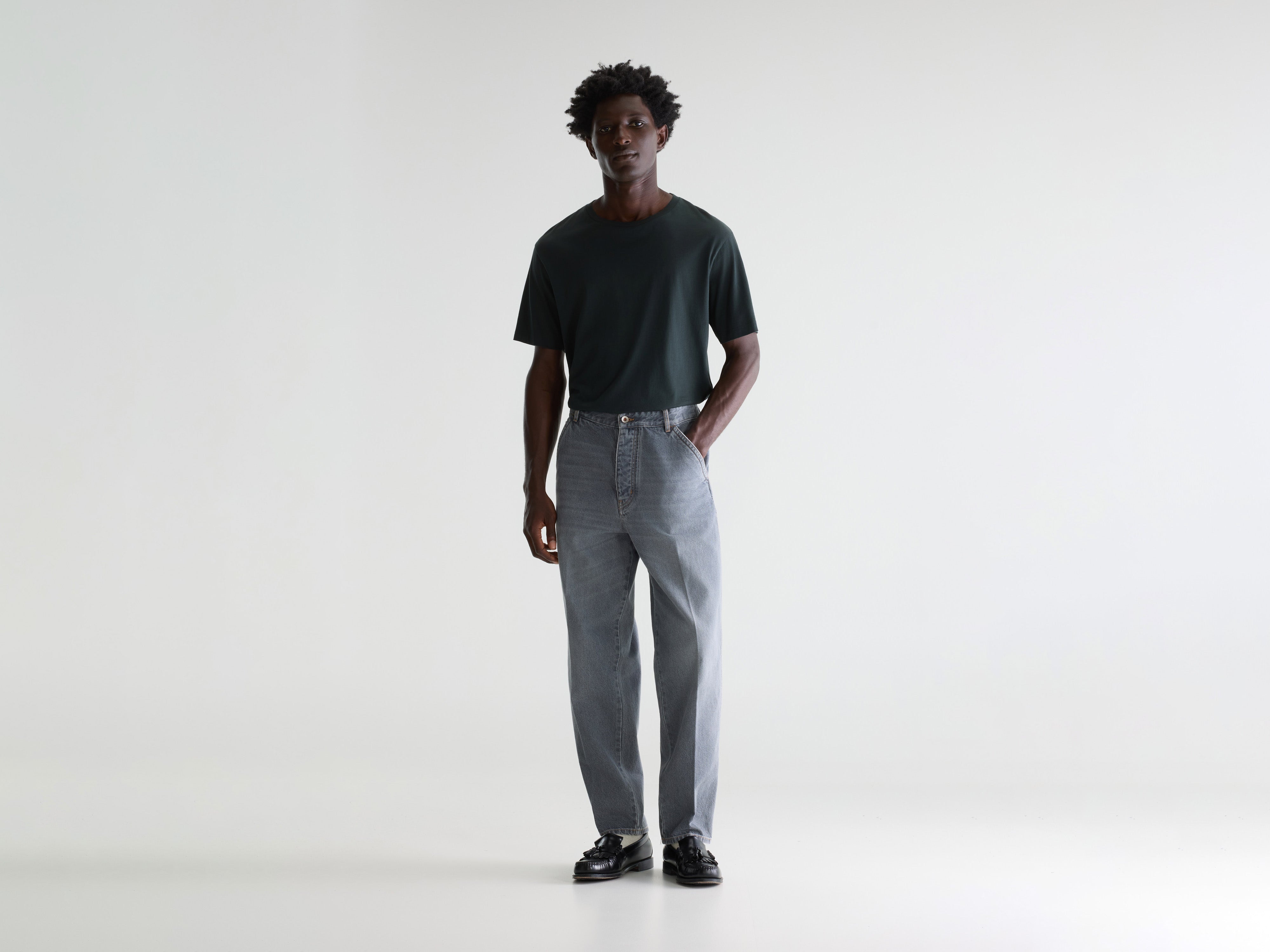 Prior relaxed trousers (261 / M / USED GREY)