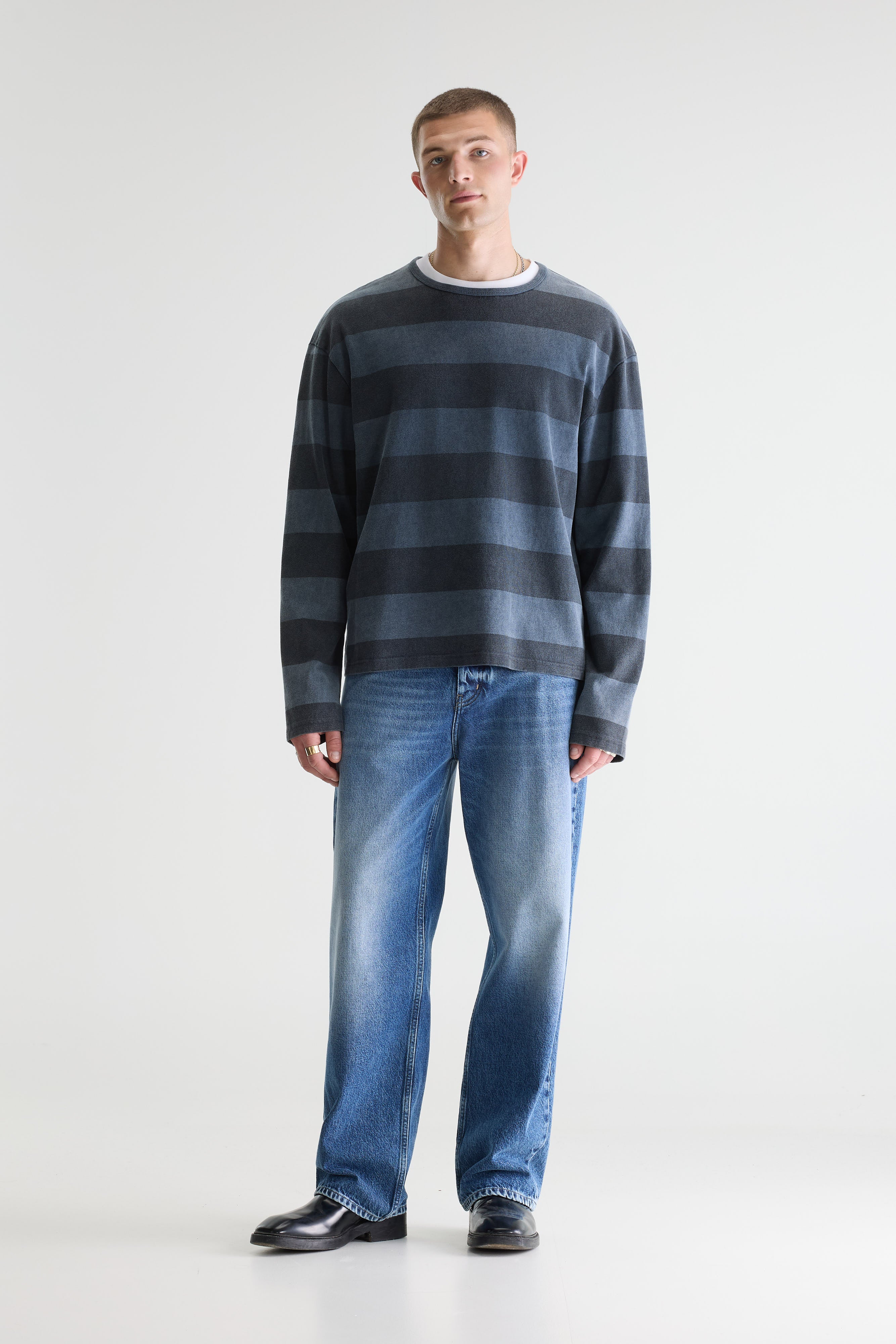 Fuller Long-sleeve T-shirt - Dark navy / Pirate For Men | Bellerose