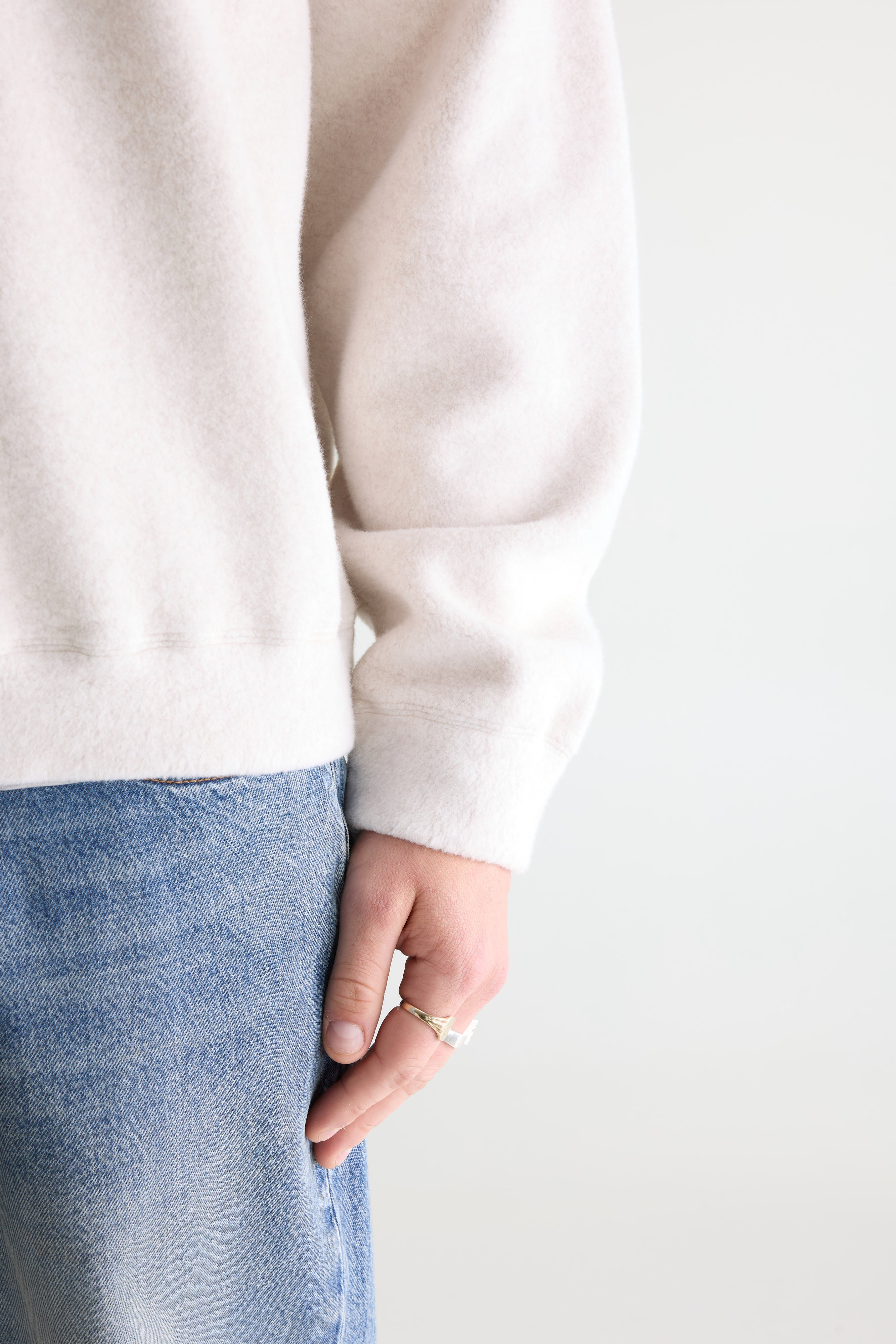 Maber Zipped-collar Sweatshirt - Calcaire For Men | Bellerose