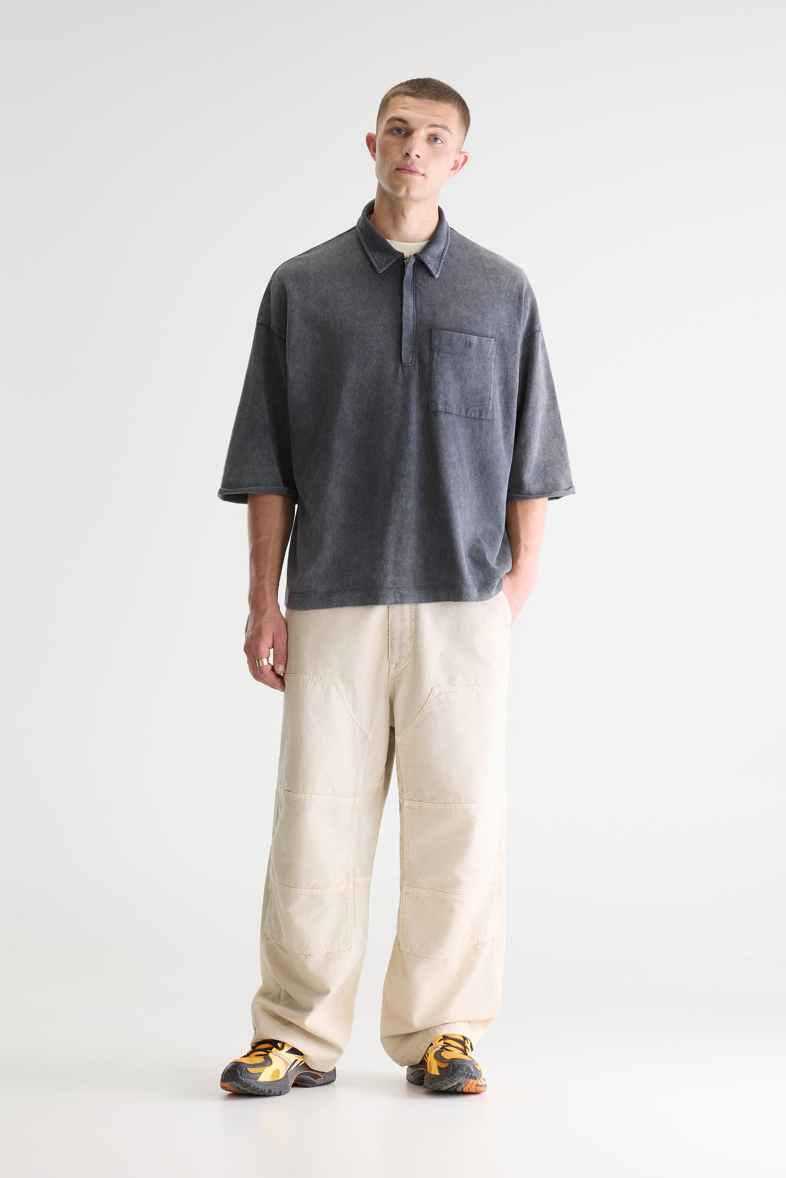 Felly Zipped Polo - Black blue For Men | Bellerose