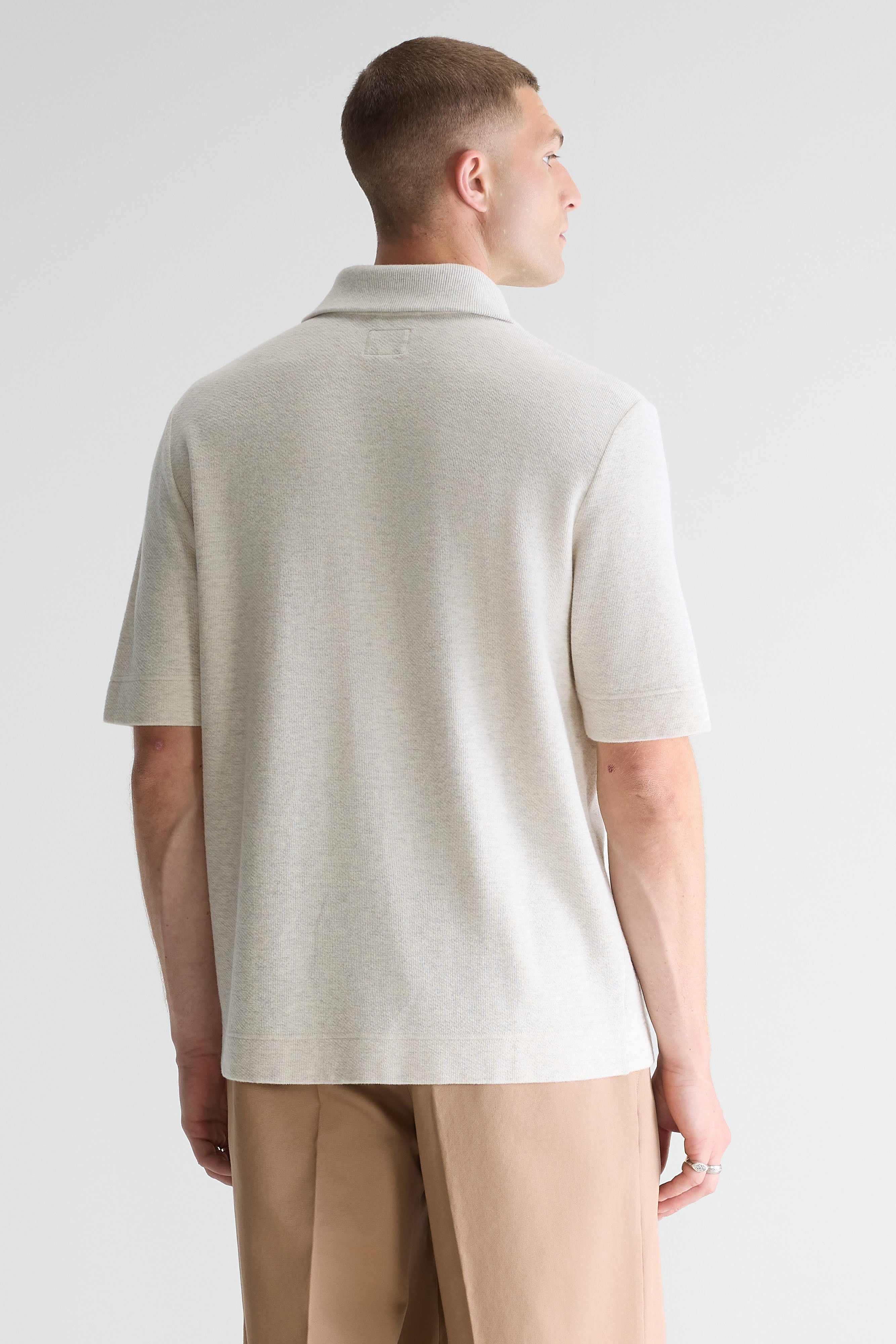 Silas zipped polo  (261 / M / OYSTER)