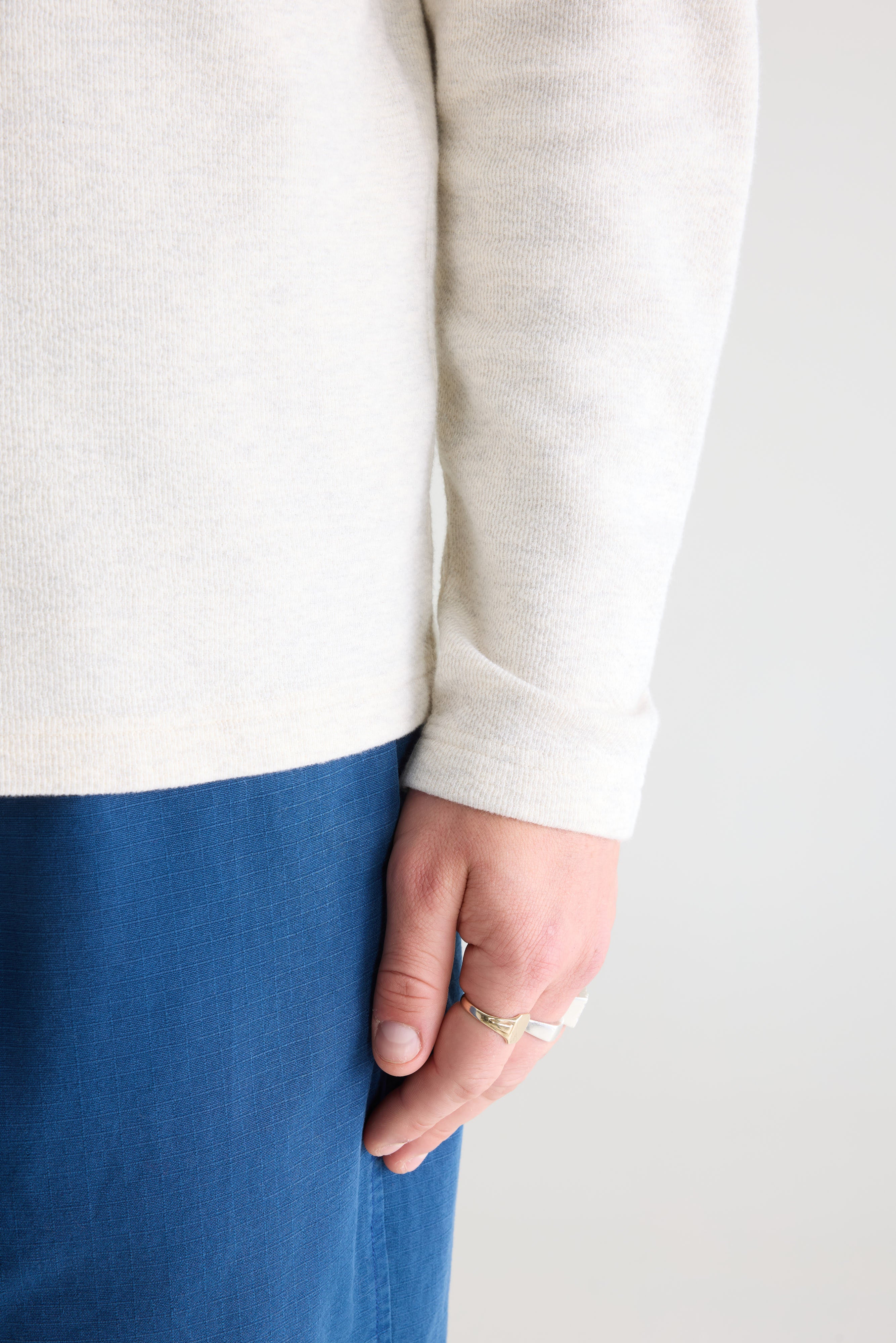 Spence zipped-collar t-shirt (261 / M / OYSTER)