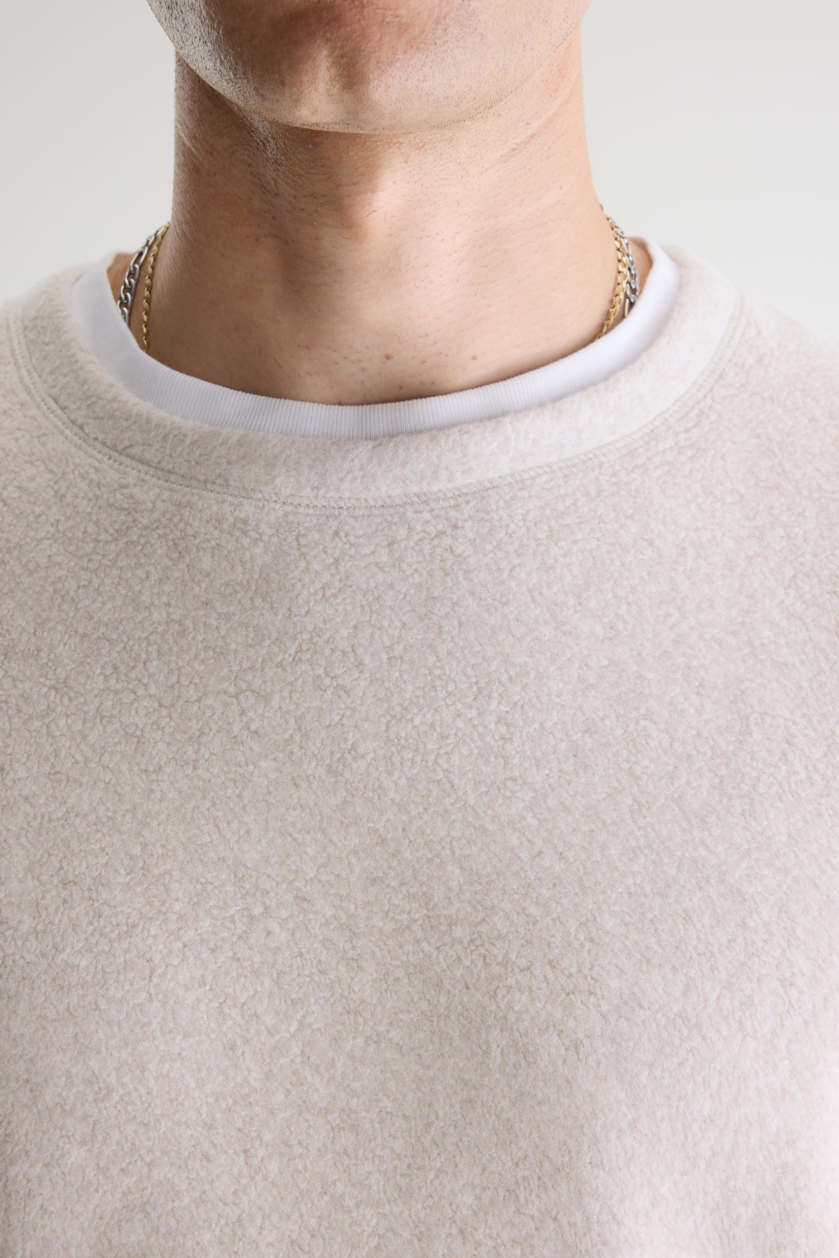 Matt crewneck sweatshirt  (261 / M / CALCAIRE)