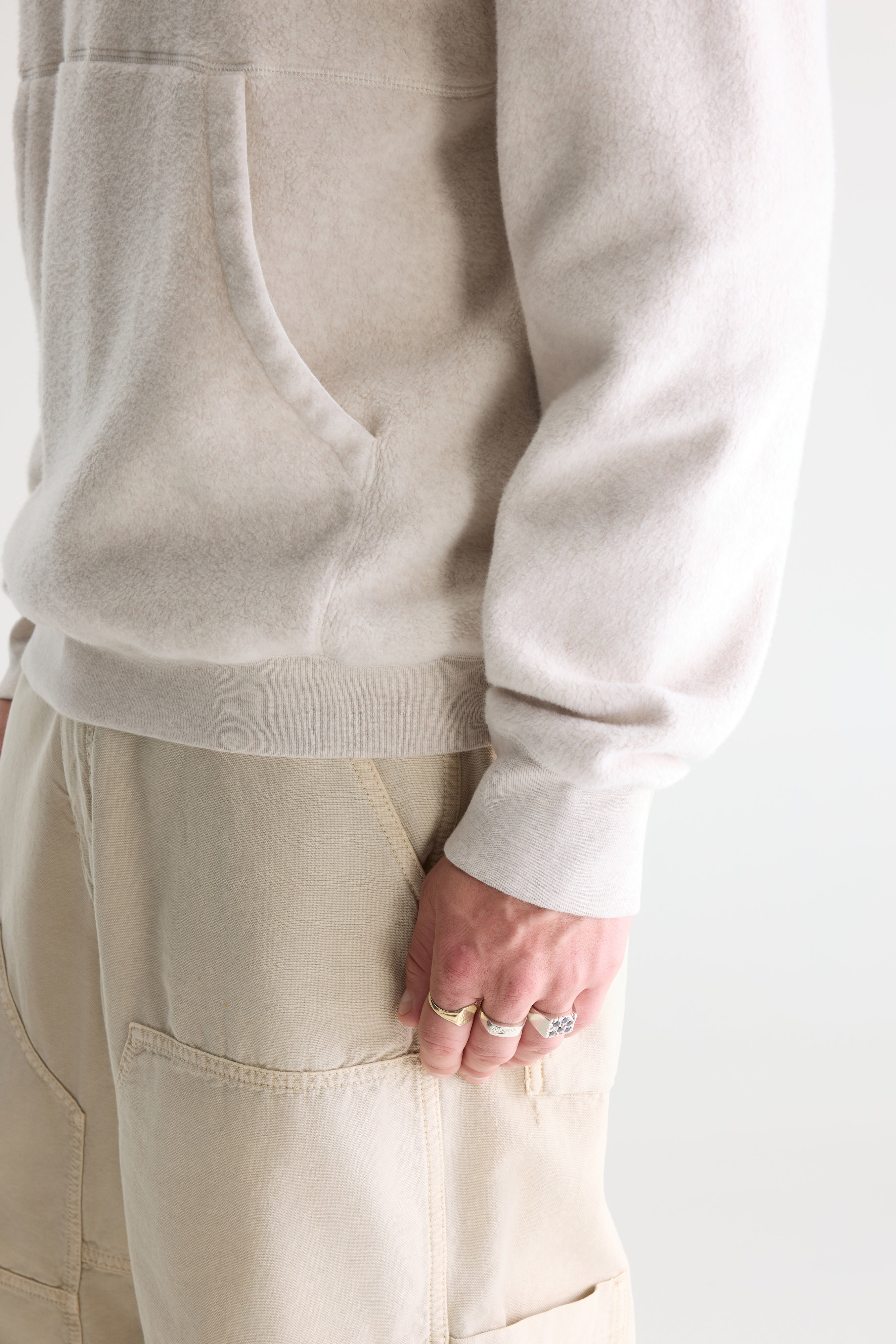 Mattis Relaxed Hoodie - Calcaire For Men | Bellerose