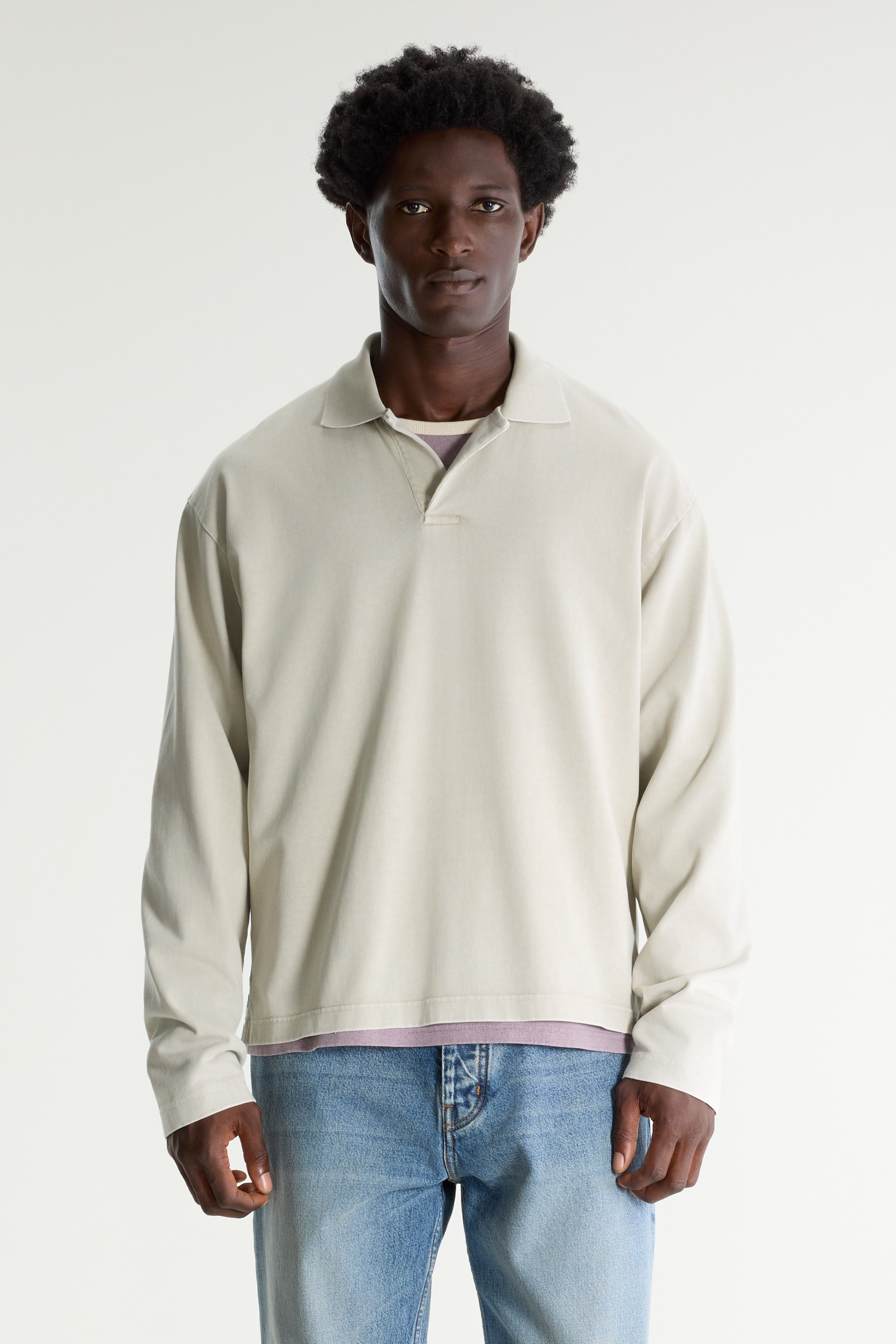 Vlugies Long-sleeve Polo - Nickel For Men | Bellerose