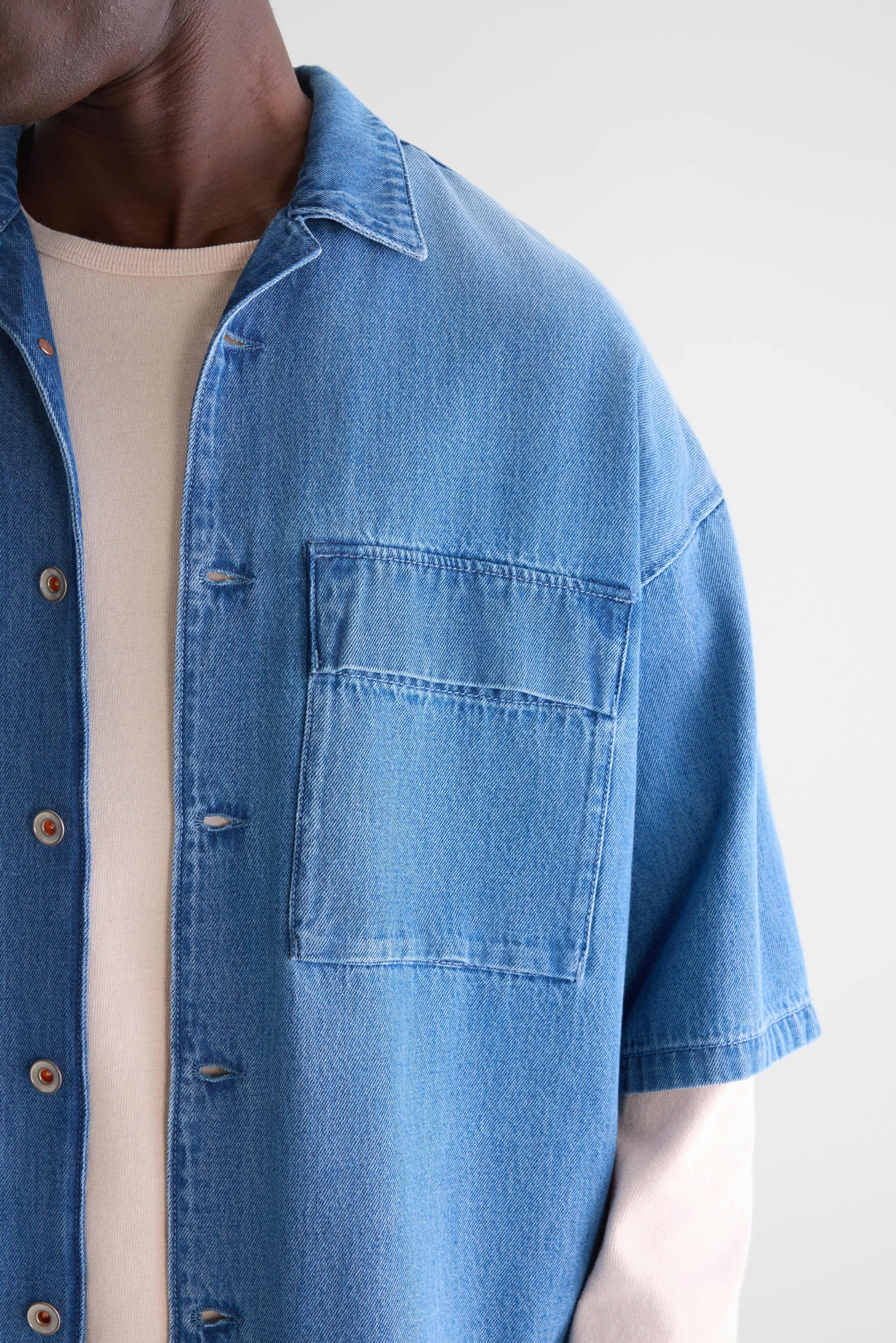 Prim denim shirt (261 / M / HVY STONE WASH)