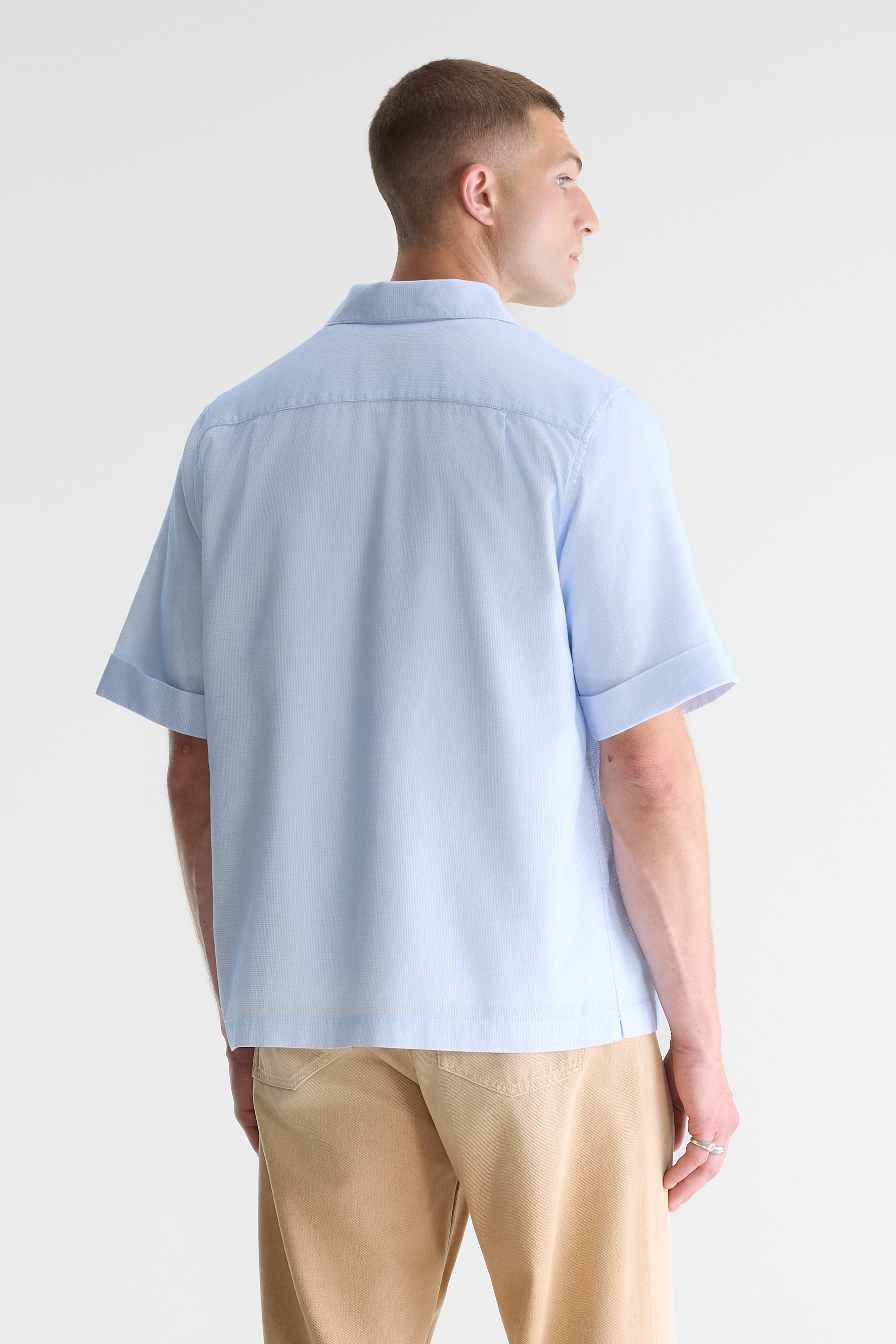 Flint micro-checked shirt (261 / M / CHECK A)