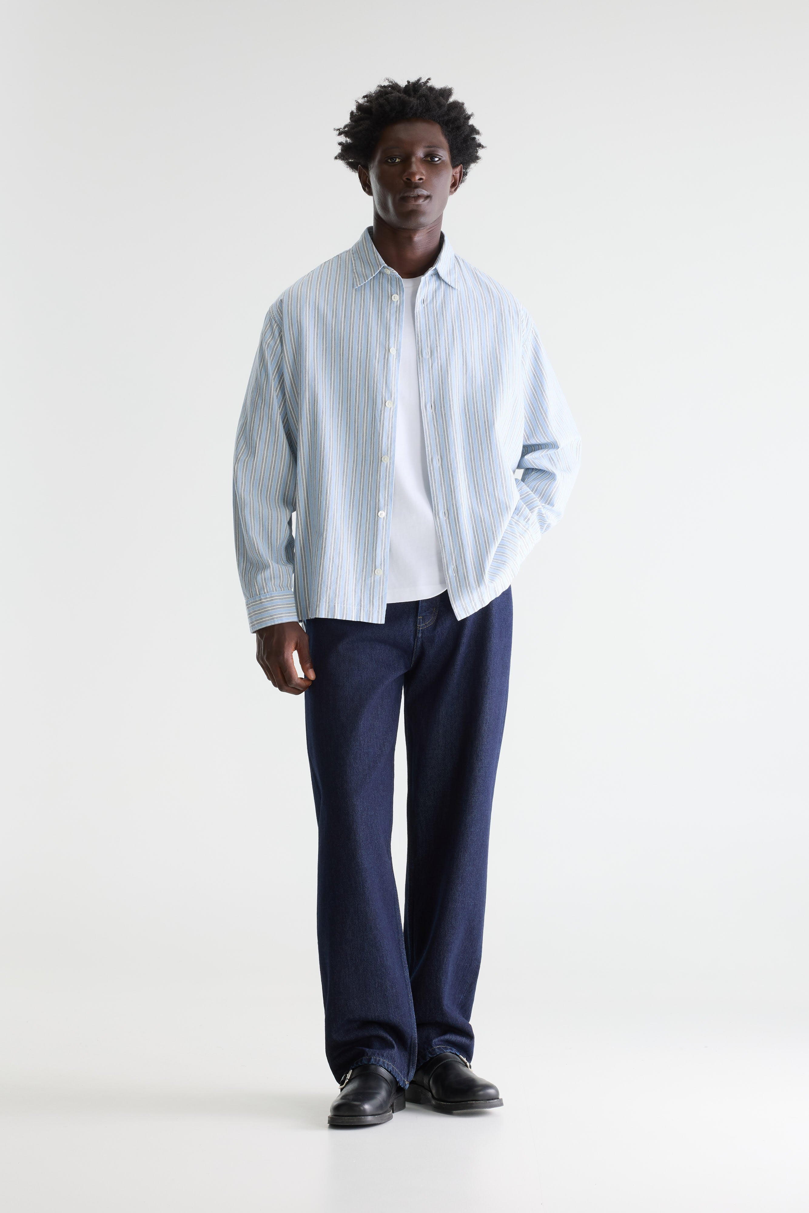 Flip Striped Shirt - Blue / Moraine / White For Men | Bellerose