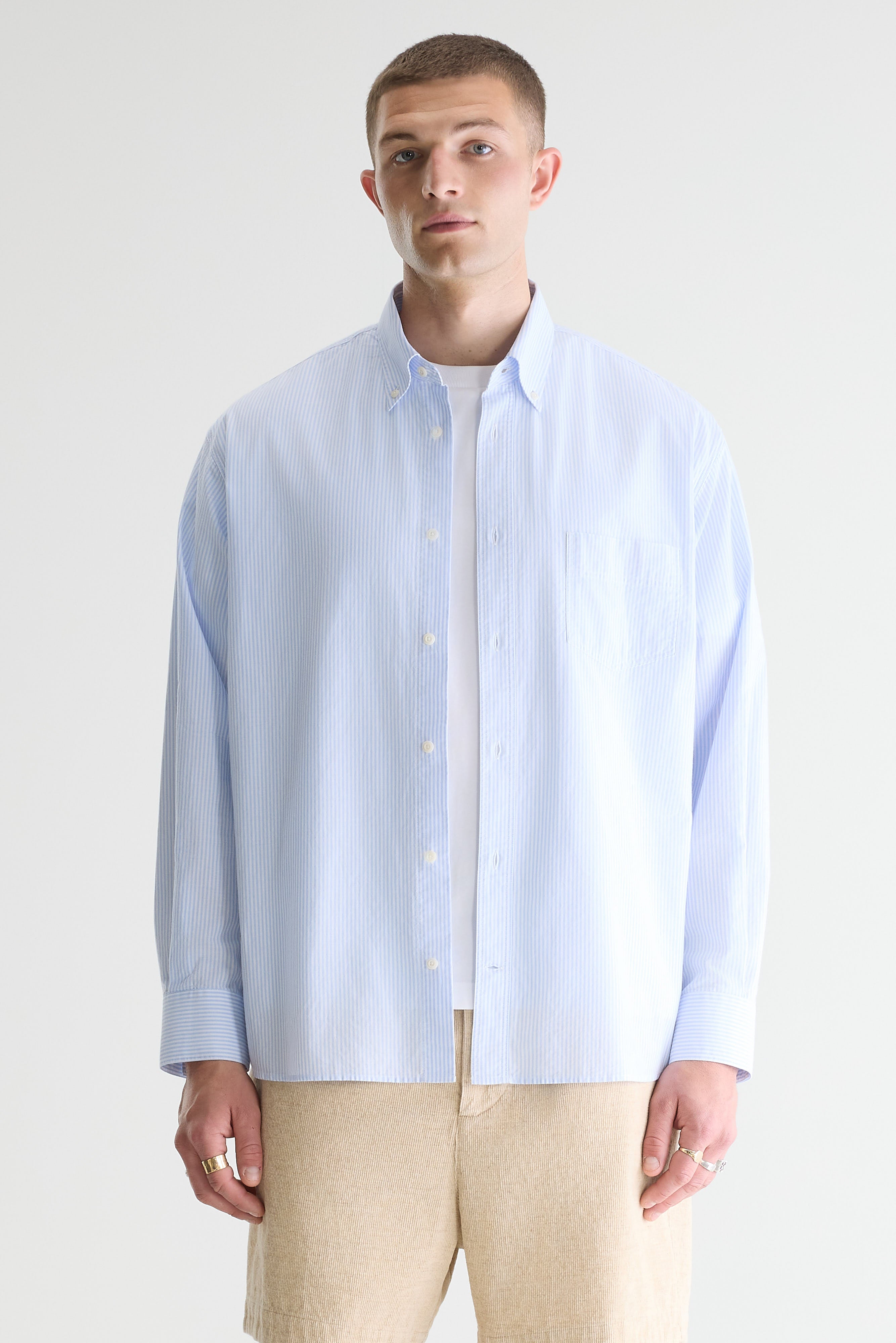 Lighto Striped Shirt - Chardon / White For Men | Bellerose