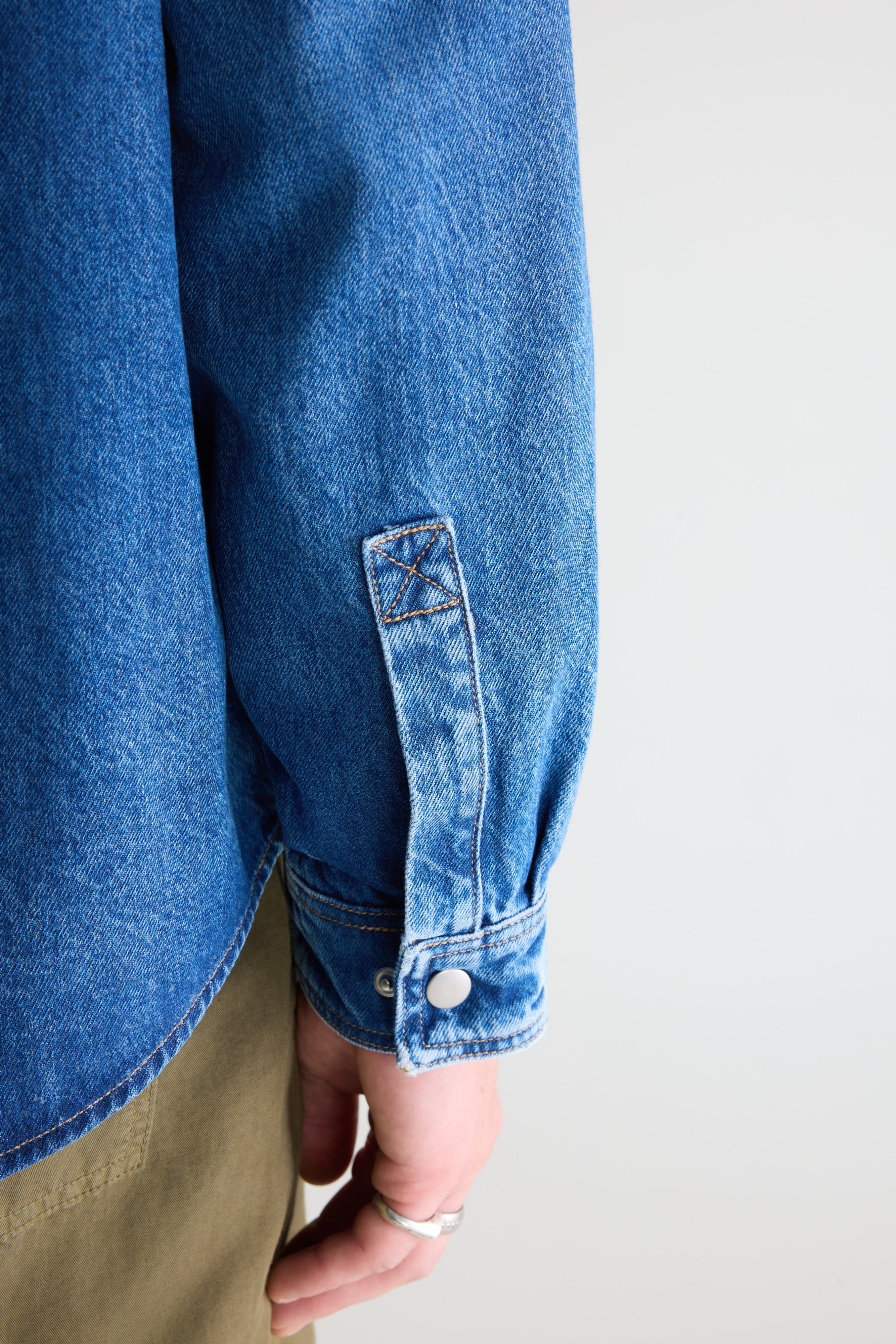 Poach Denim Overshirt - Md blue marble For Men | Bellerose