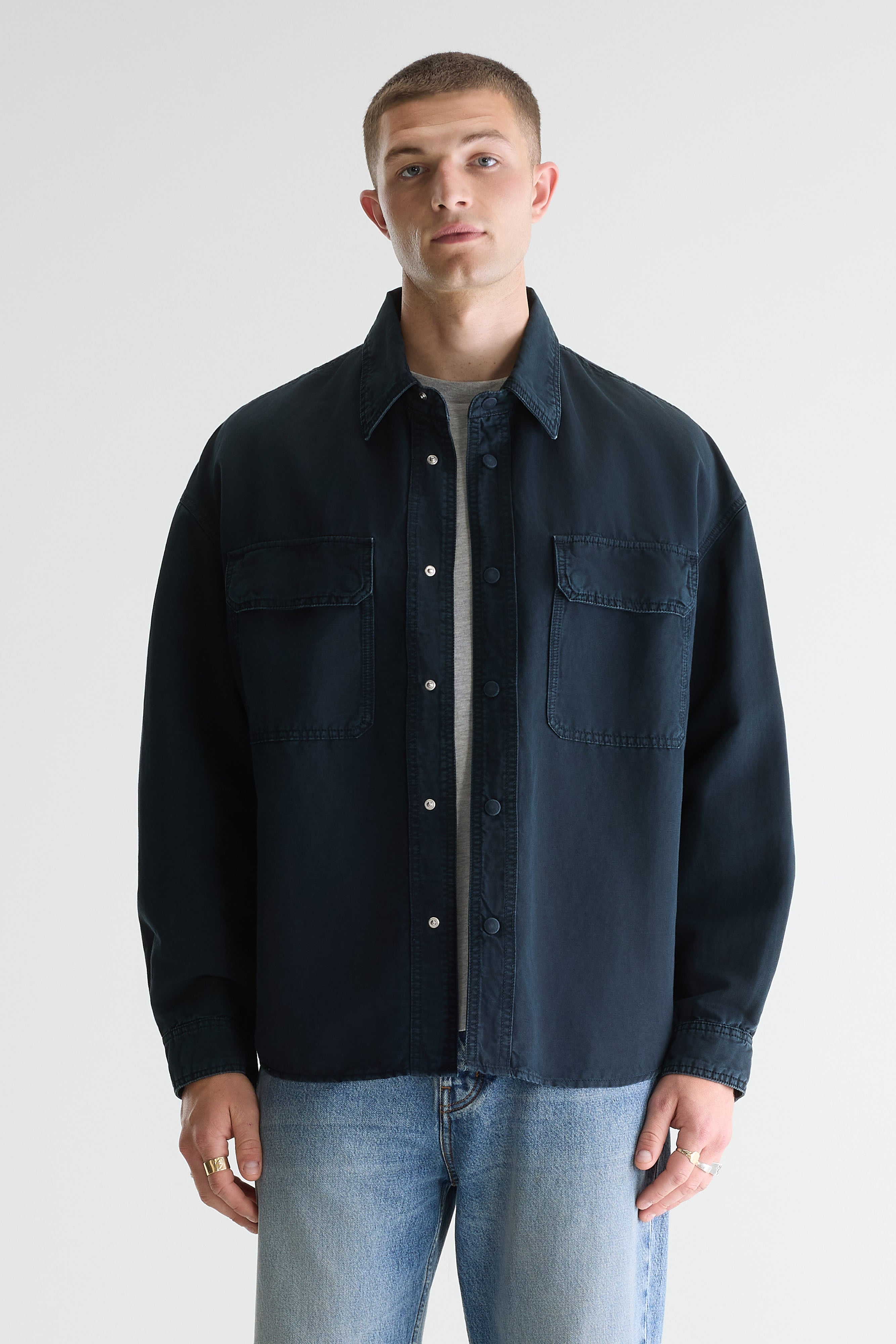 Poach Relaxed Overshirt - Jet set For Men | Bellerose