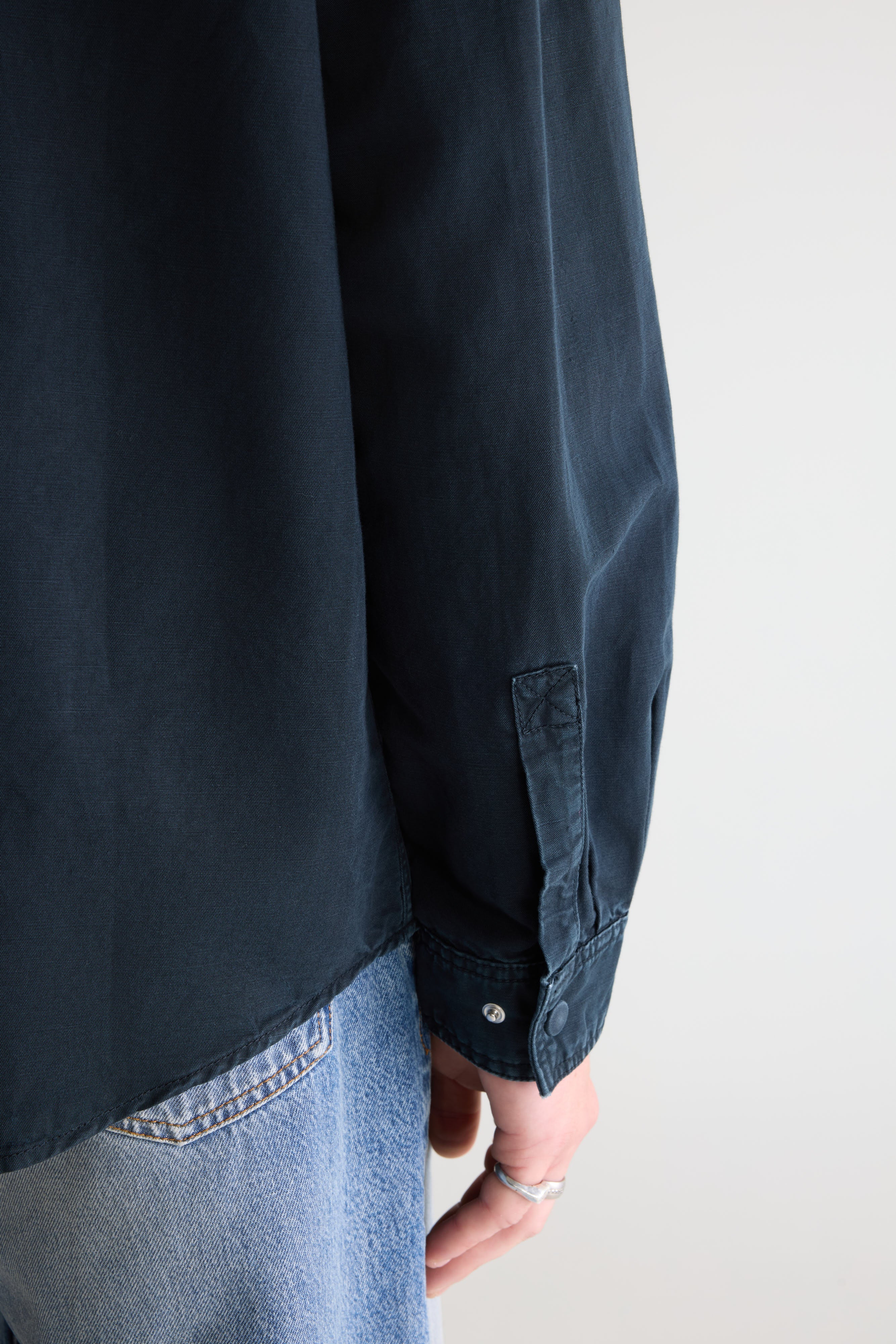 Poach relaxed overshirt (261 / M / JET SET)