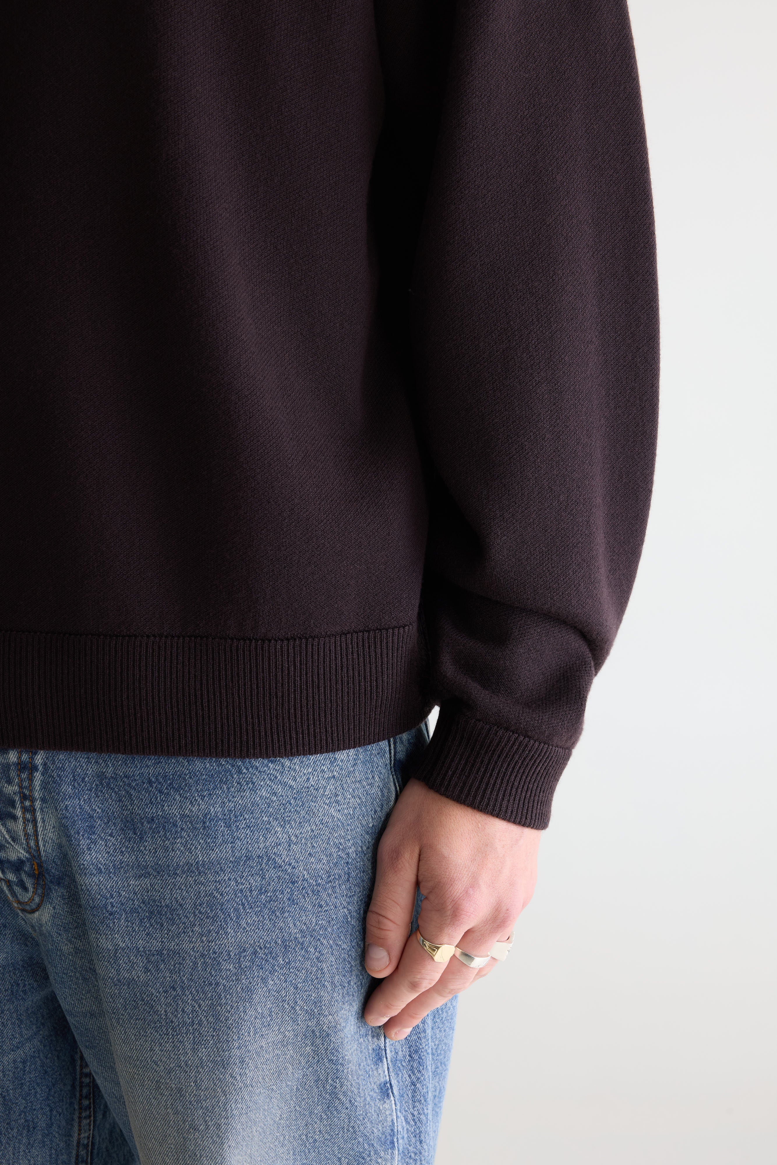 Siamo crewneck sweater (261 / M / DARK ROAST)