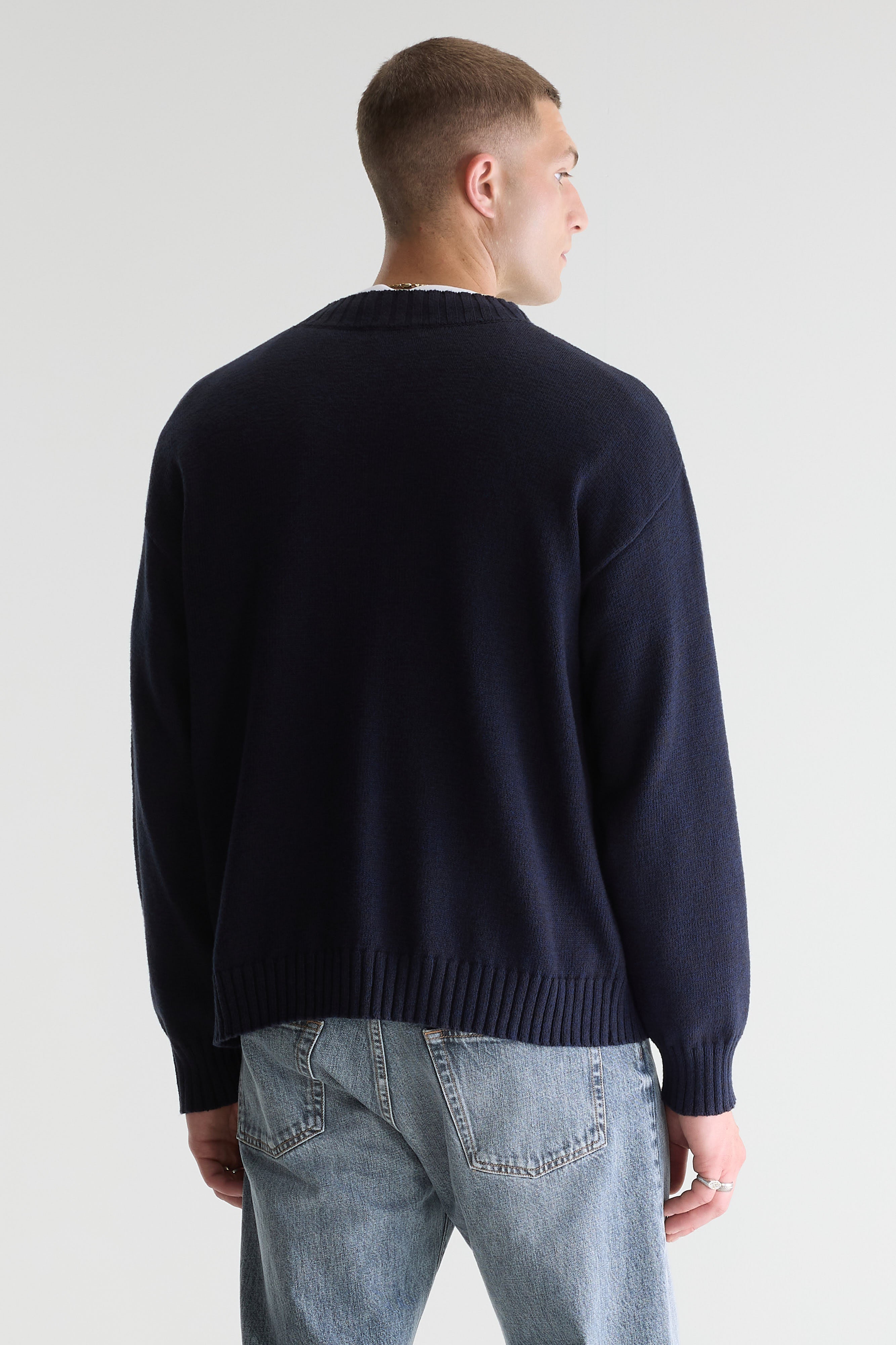 Grimo two-tone sweater (261 / M / BLACK BLUE)