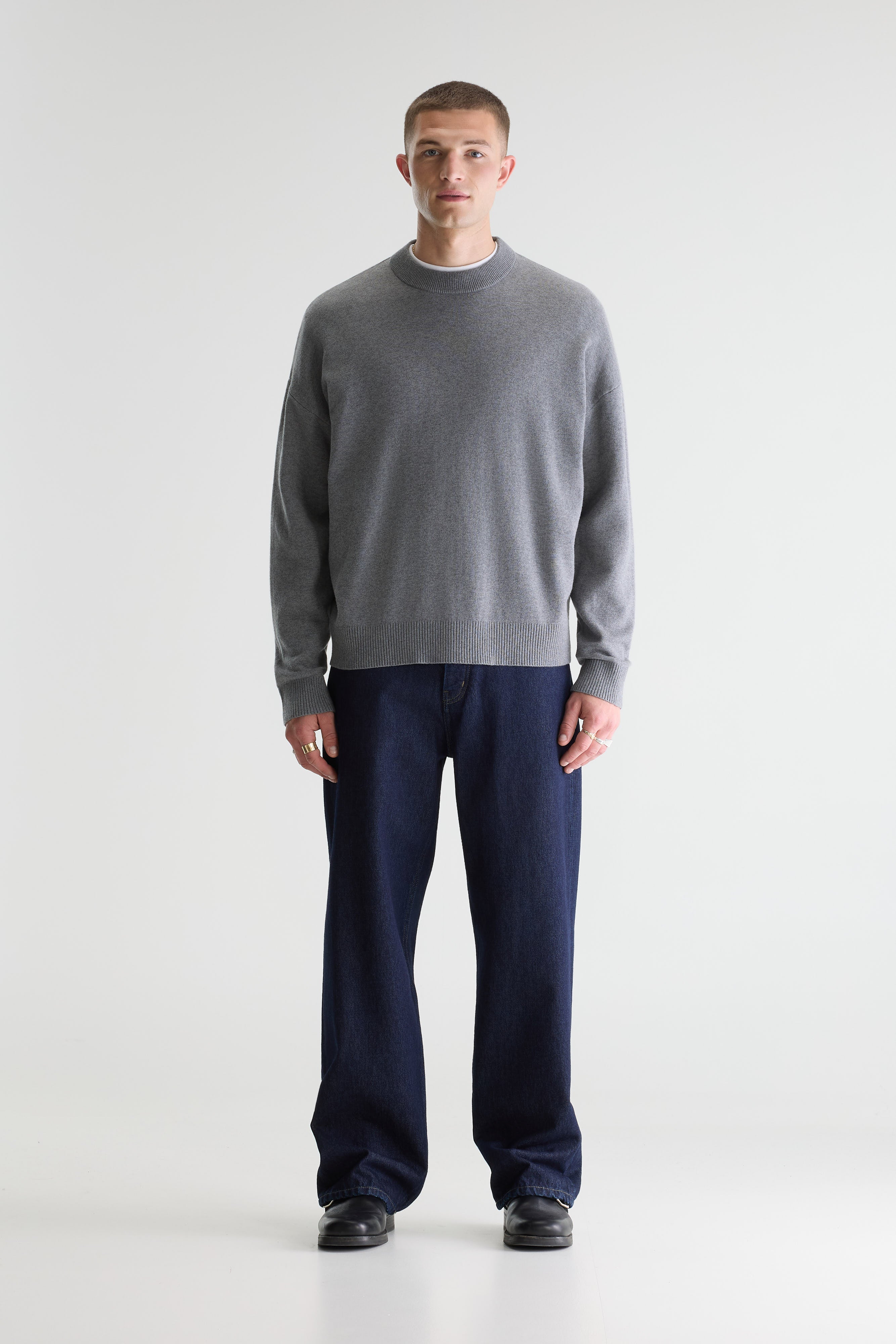 Geolem Crewneck Sweater - Mid grey / Oyster Für Men | Bellerose