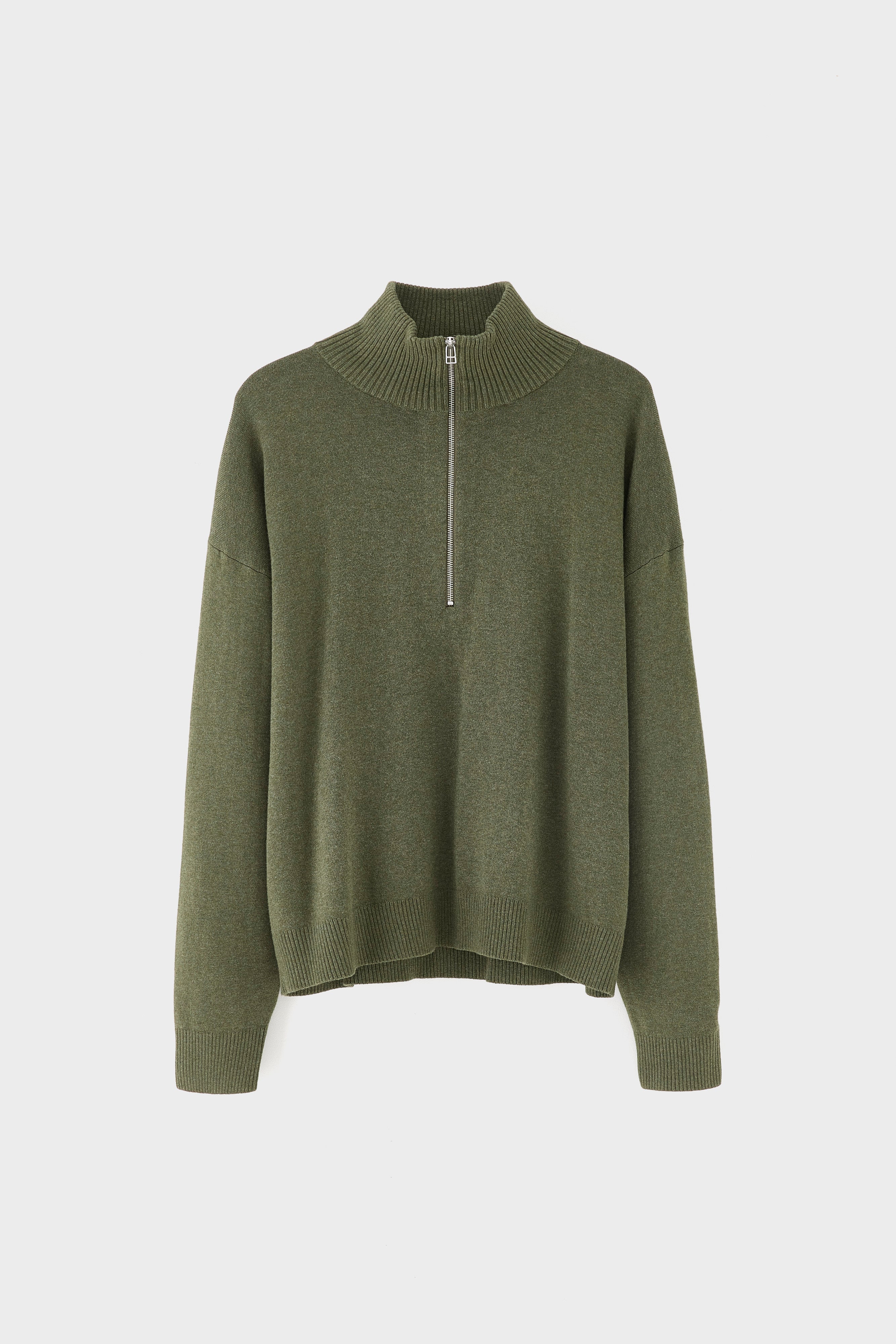 Geoze zipped high neck sweater (261 / M / JEEP)