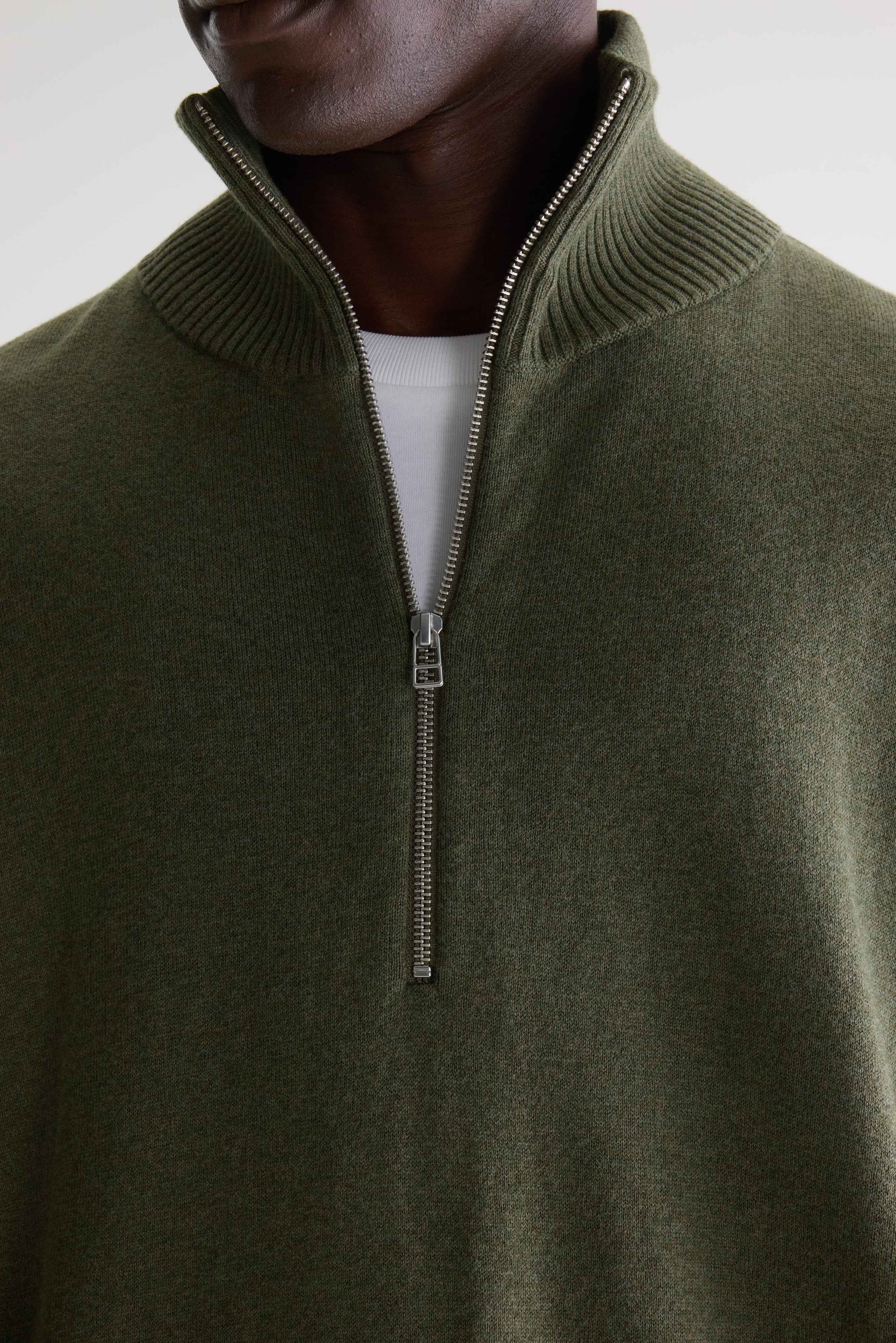 Geoze zipped high neck sweater (261 / M / JEEP)