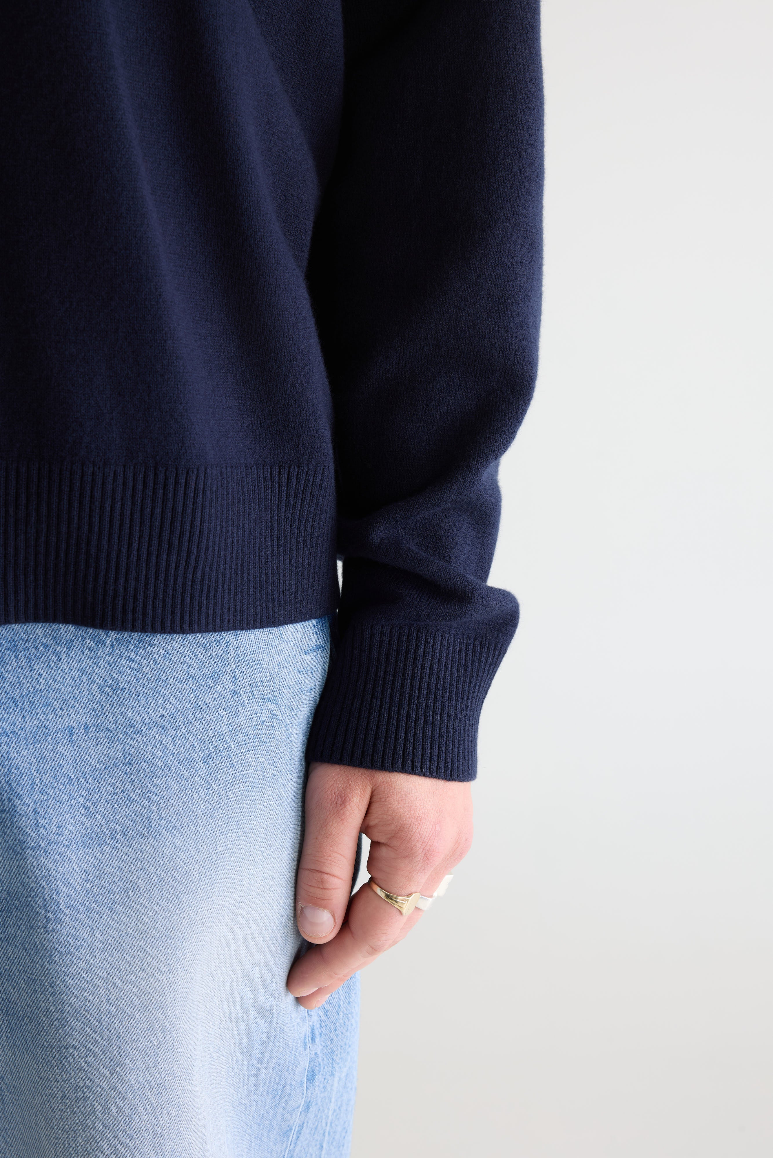 Geobo polo neck sweater (261 / M / NAVY)