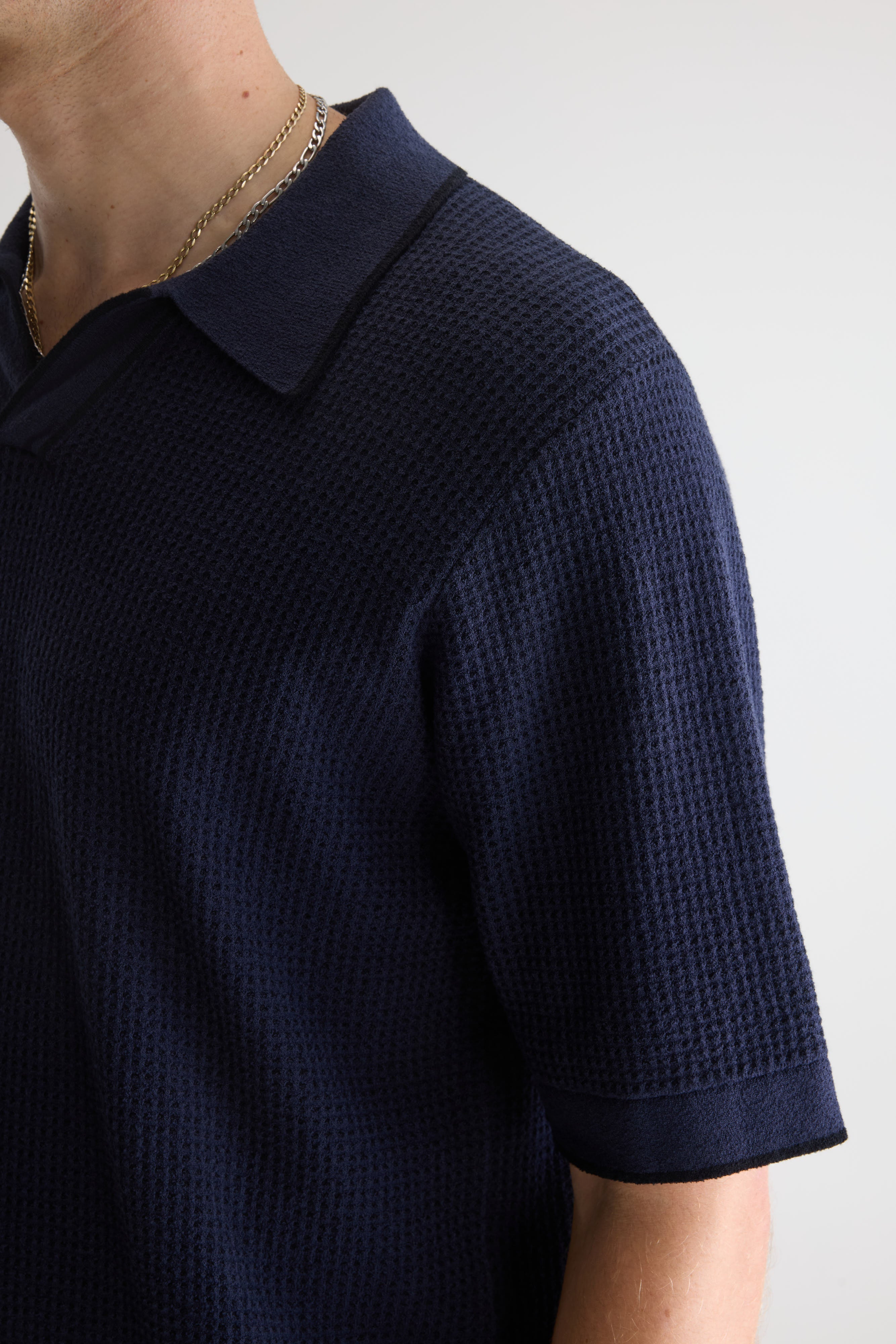 Adoko waffle knit polo (261 / M / PARKER)
