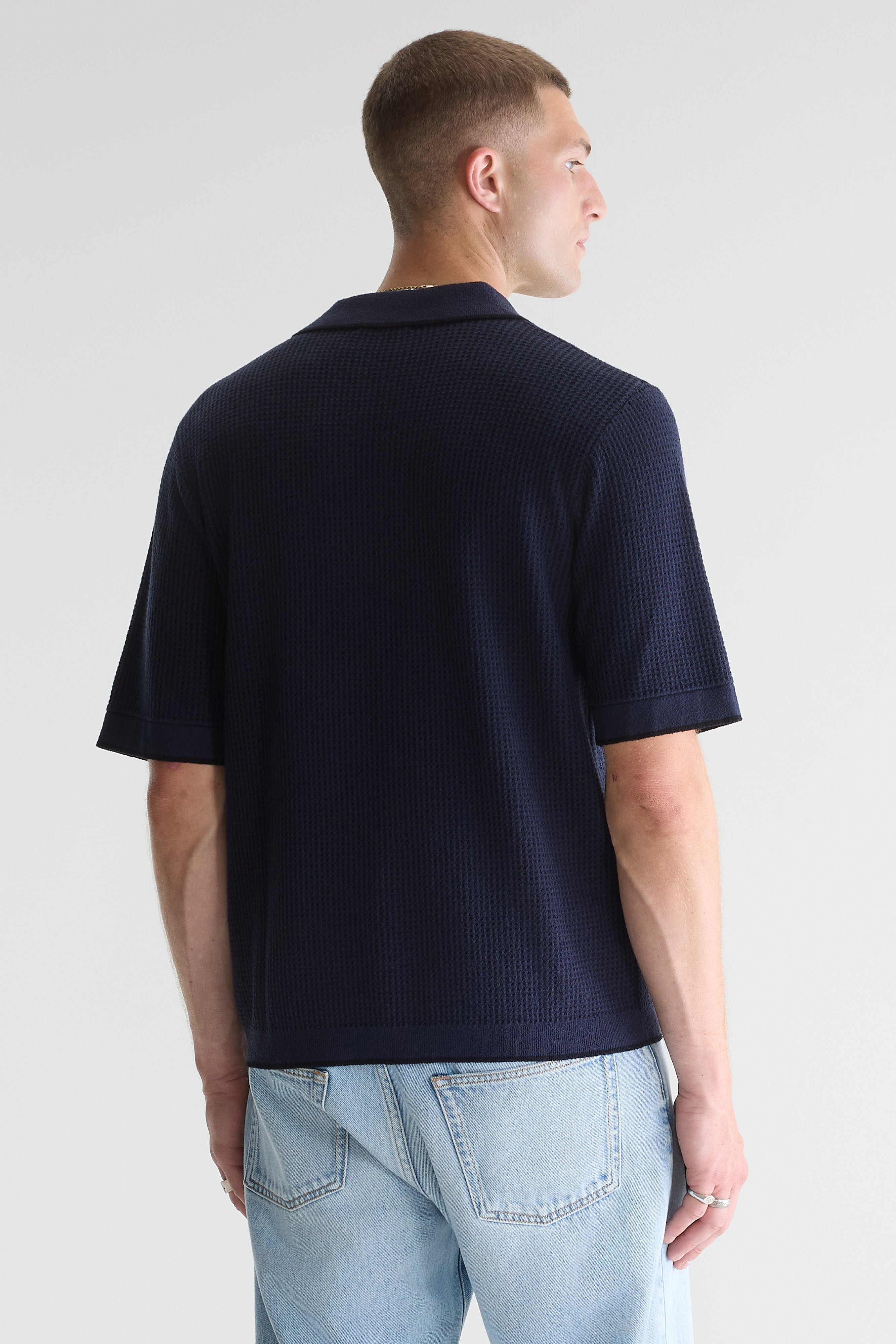 Adoko waffle knit polo (261 / M / PARKER)