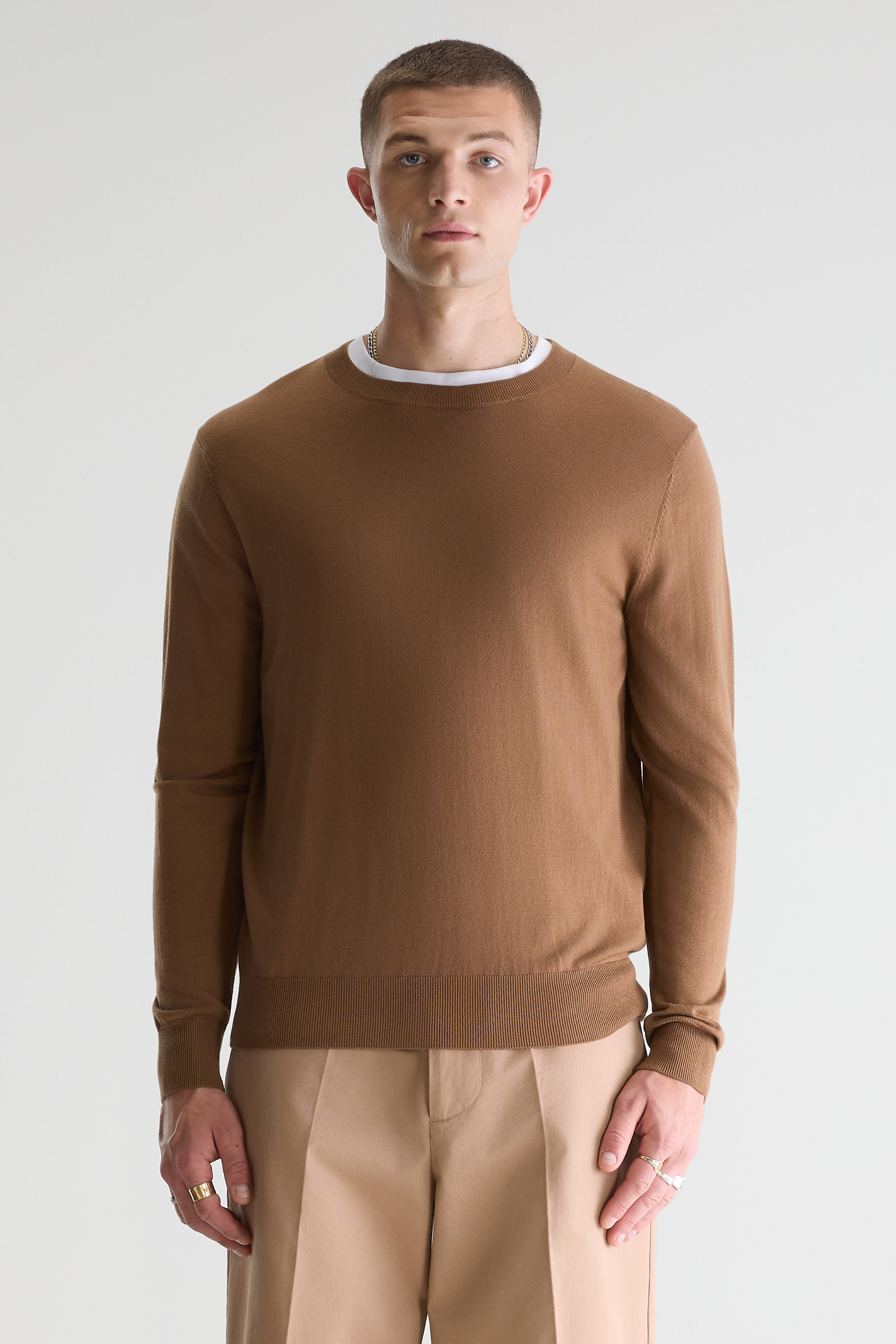 Dilles Crewneck Sweater - Caramel For Men | Bellerose