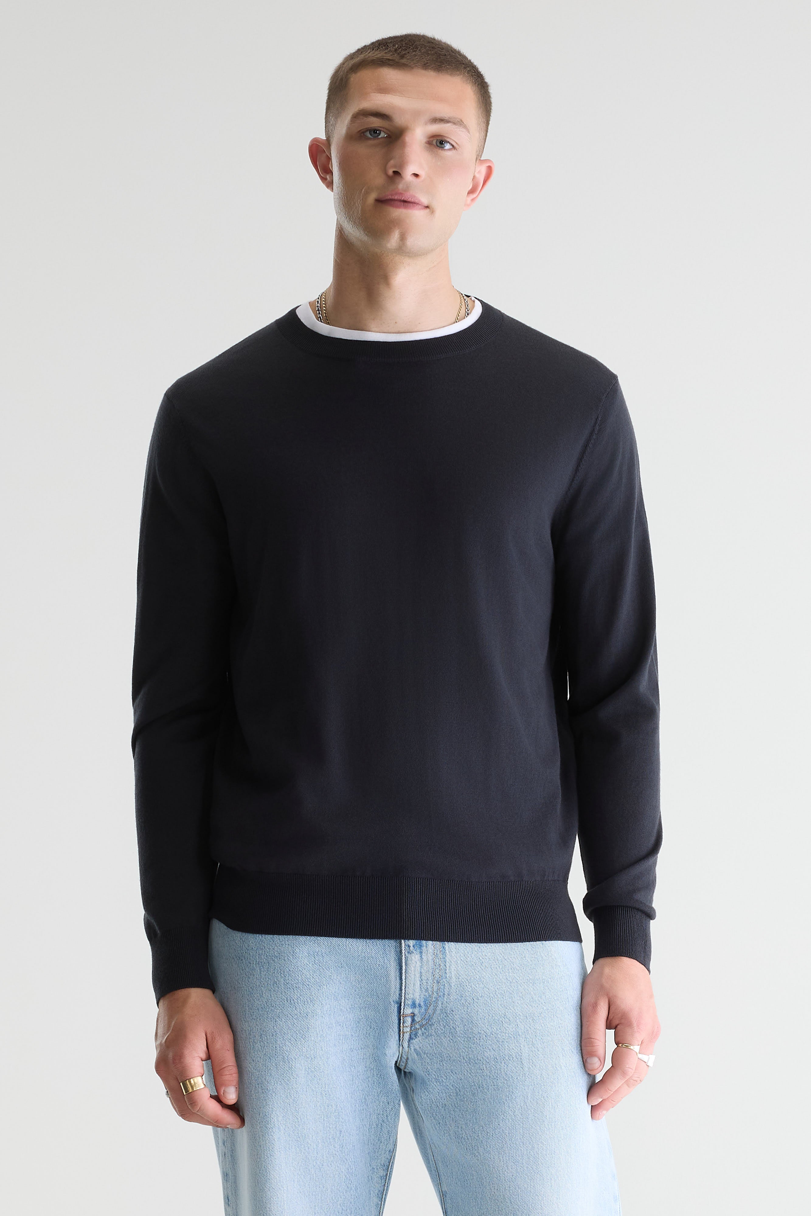 Dilles Crewneck Sweater - Licorice For Men | Bellerose