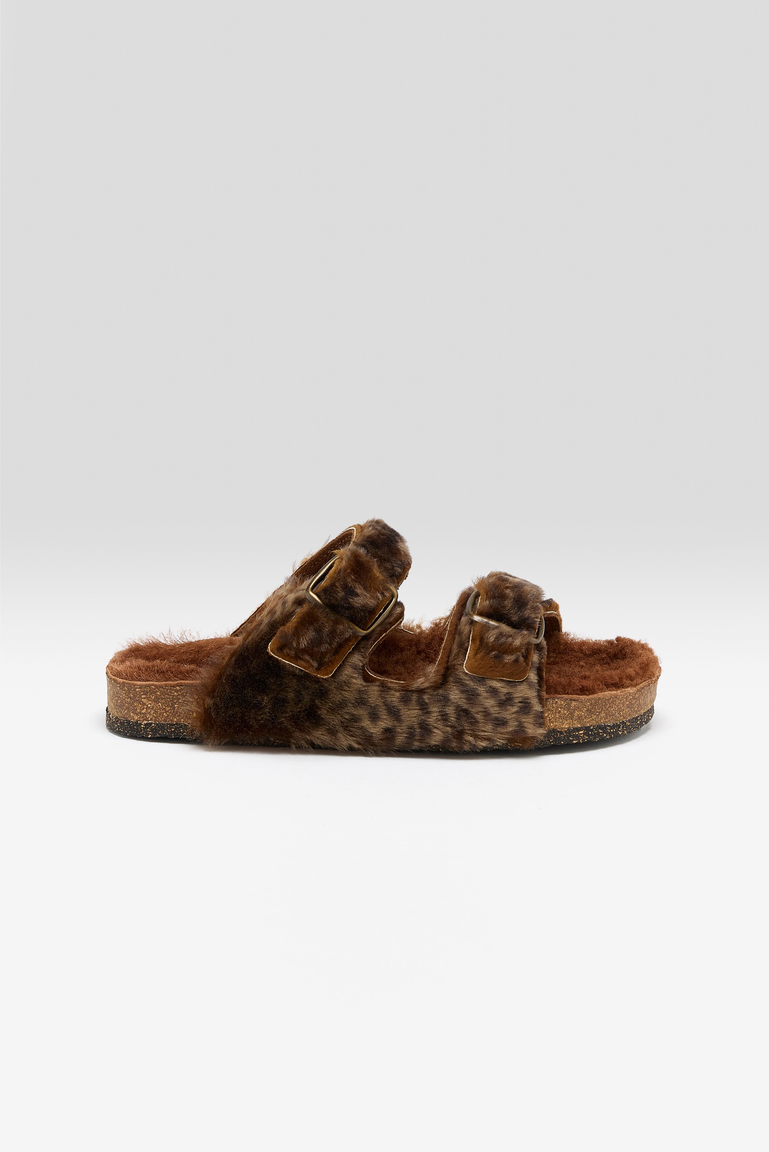 Leopard Sheepskin Sandals For Women | Bellerose