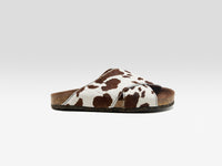 BOSABO Bordeaux Ponyhair Cross Sandals  
