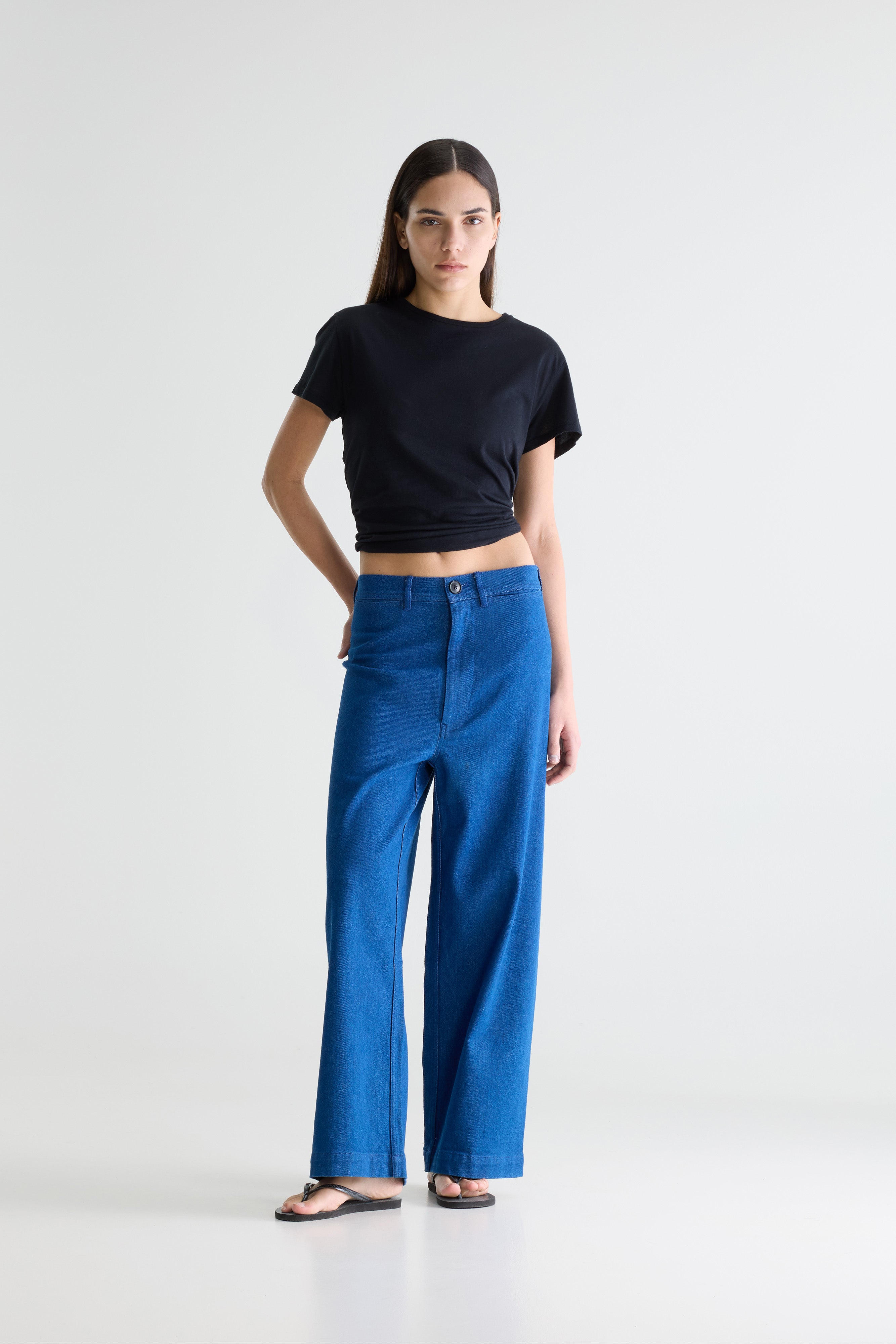 Lotan Wide Trousers - One wash For Women | Bellerose