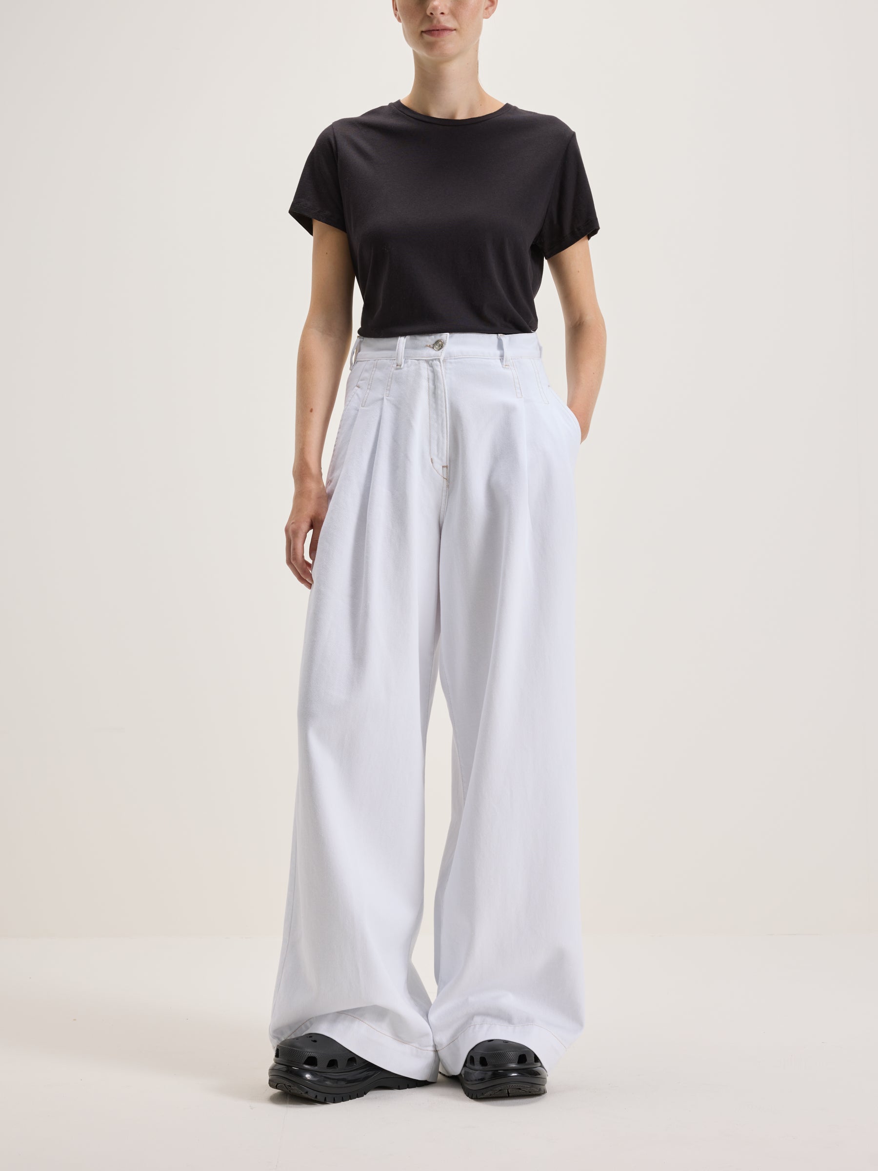 Denim N. 74 Super-wide Jeans - White For Women | Bellerose