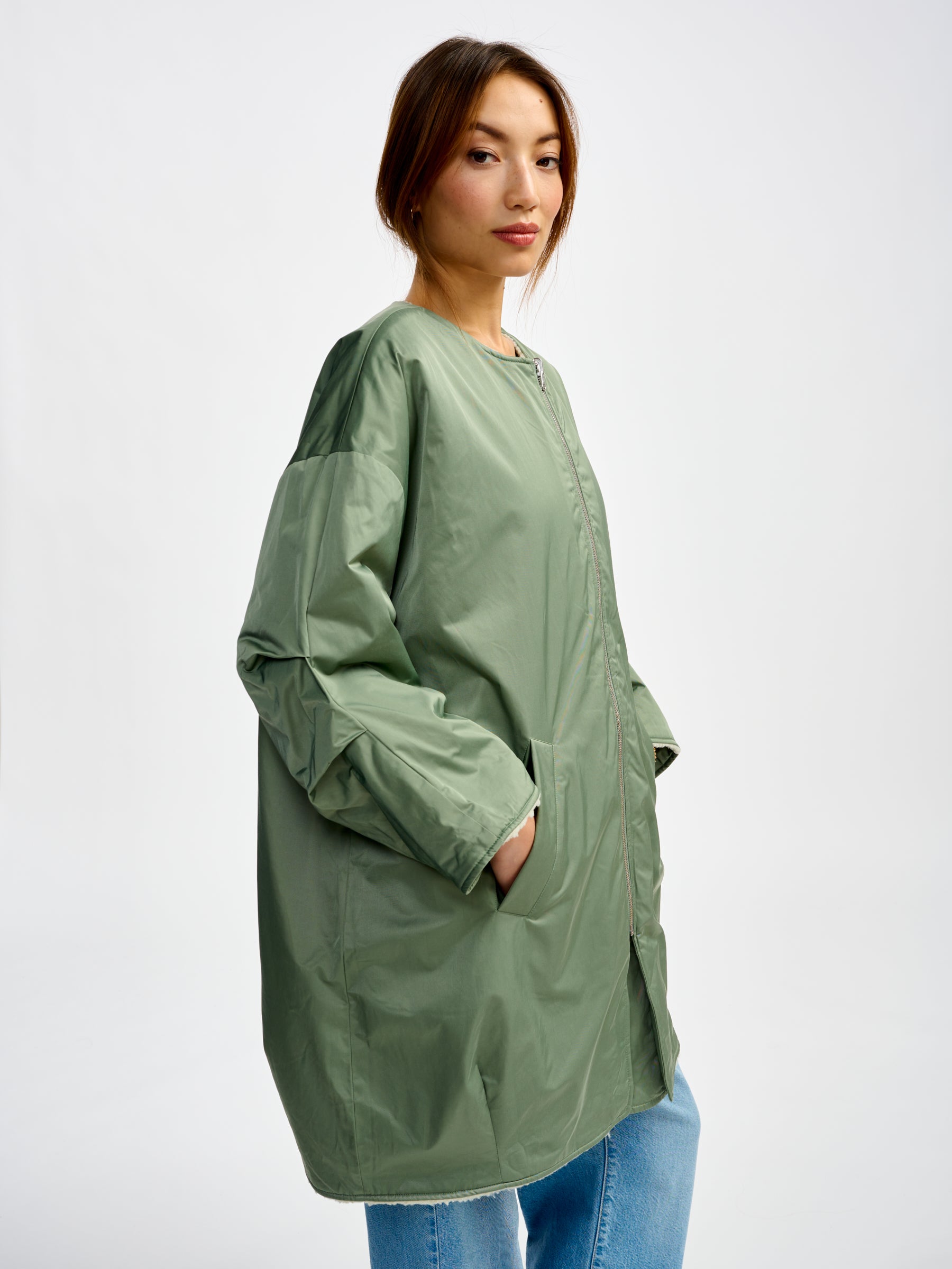 manteau hug (241 / W / EUCALYPTUS)