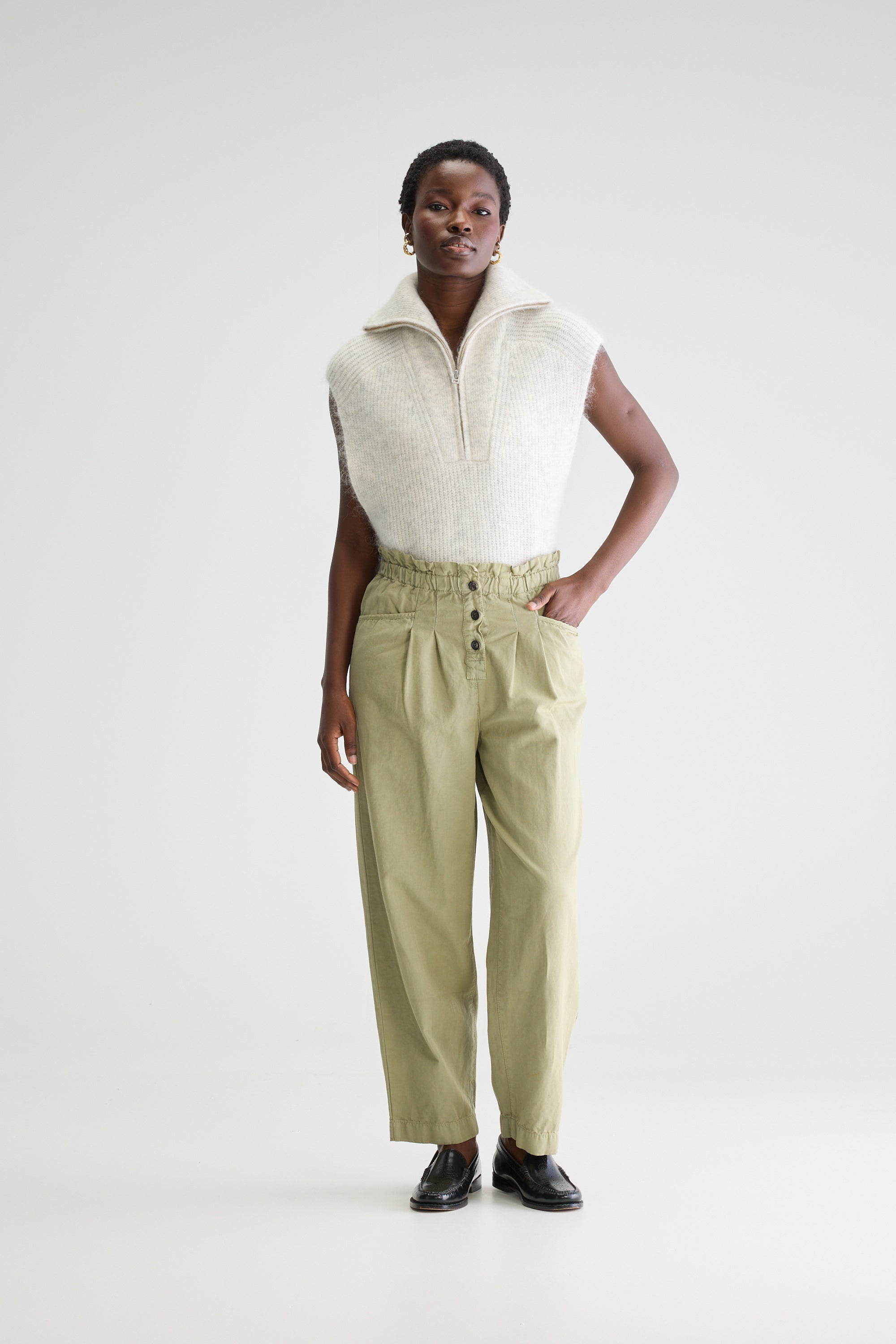 Lilow Paperbag Trousers - Sauge For Women | Bellerose