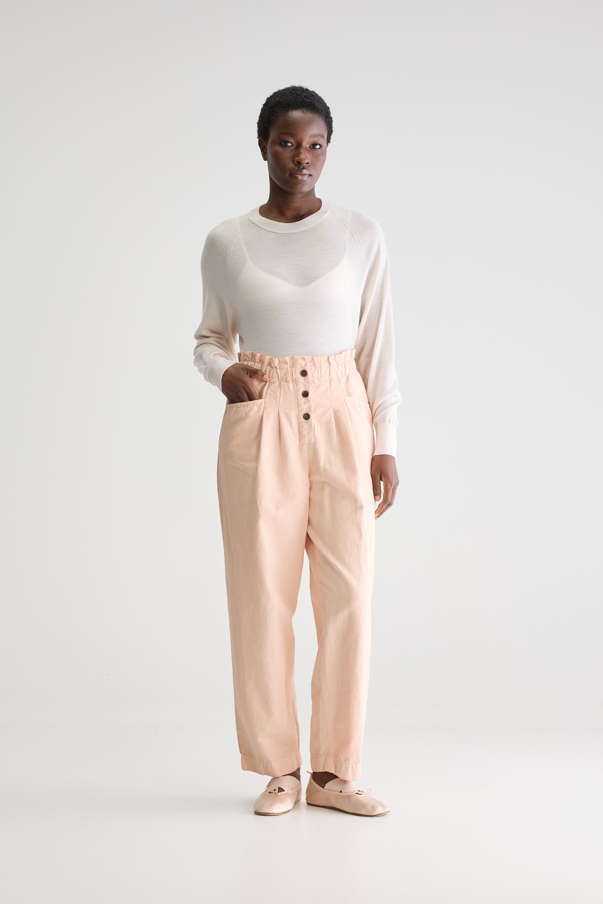 Lilow Paperbag Trousers - Skin For Women | Bellerose