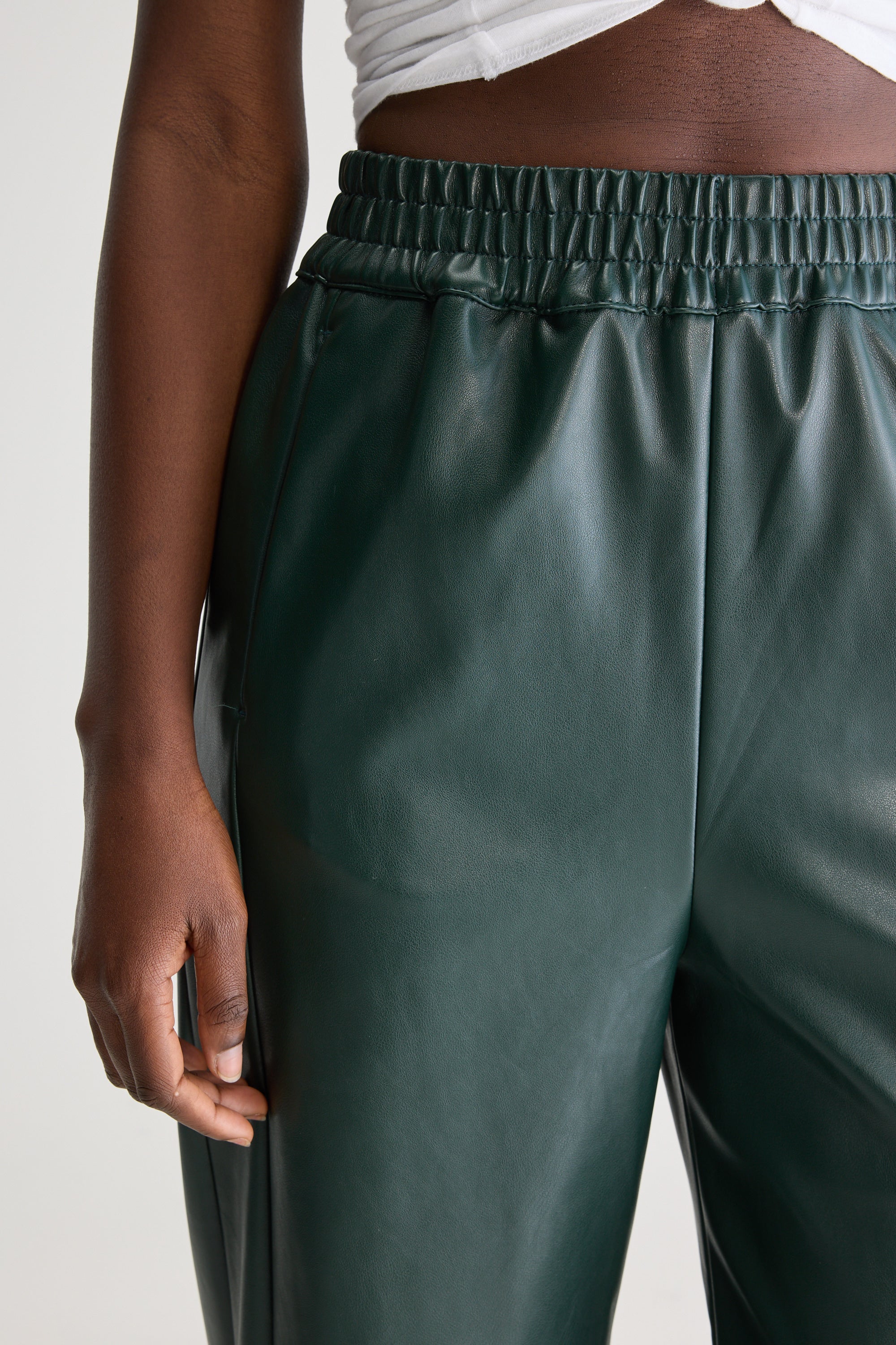Janda faux leather trousers (251 / W / HUNTER)