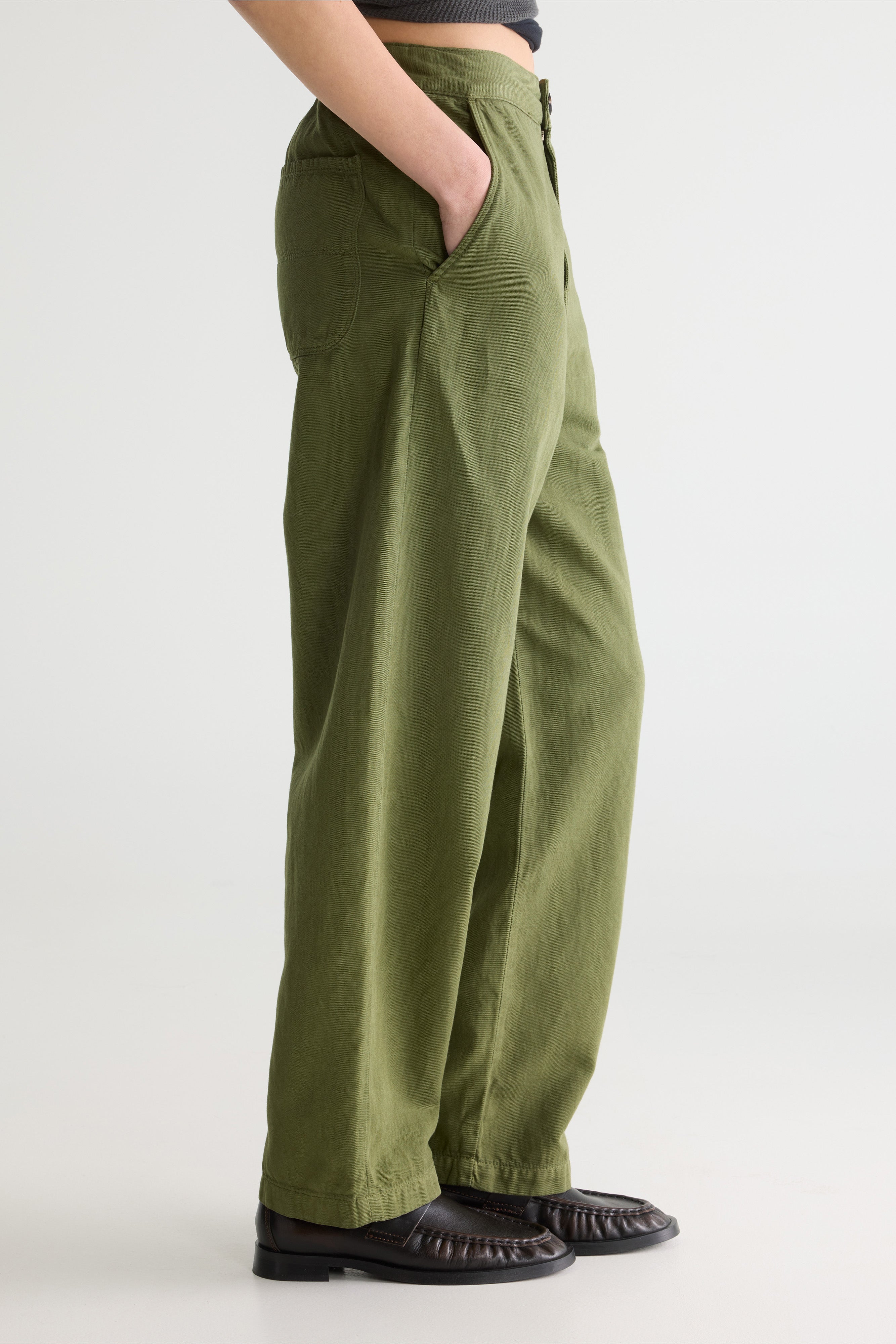 Pasop Relaxed Trousers - Army For Women | Bellerose