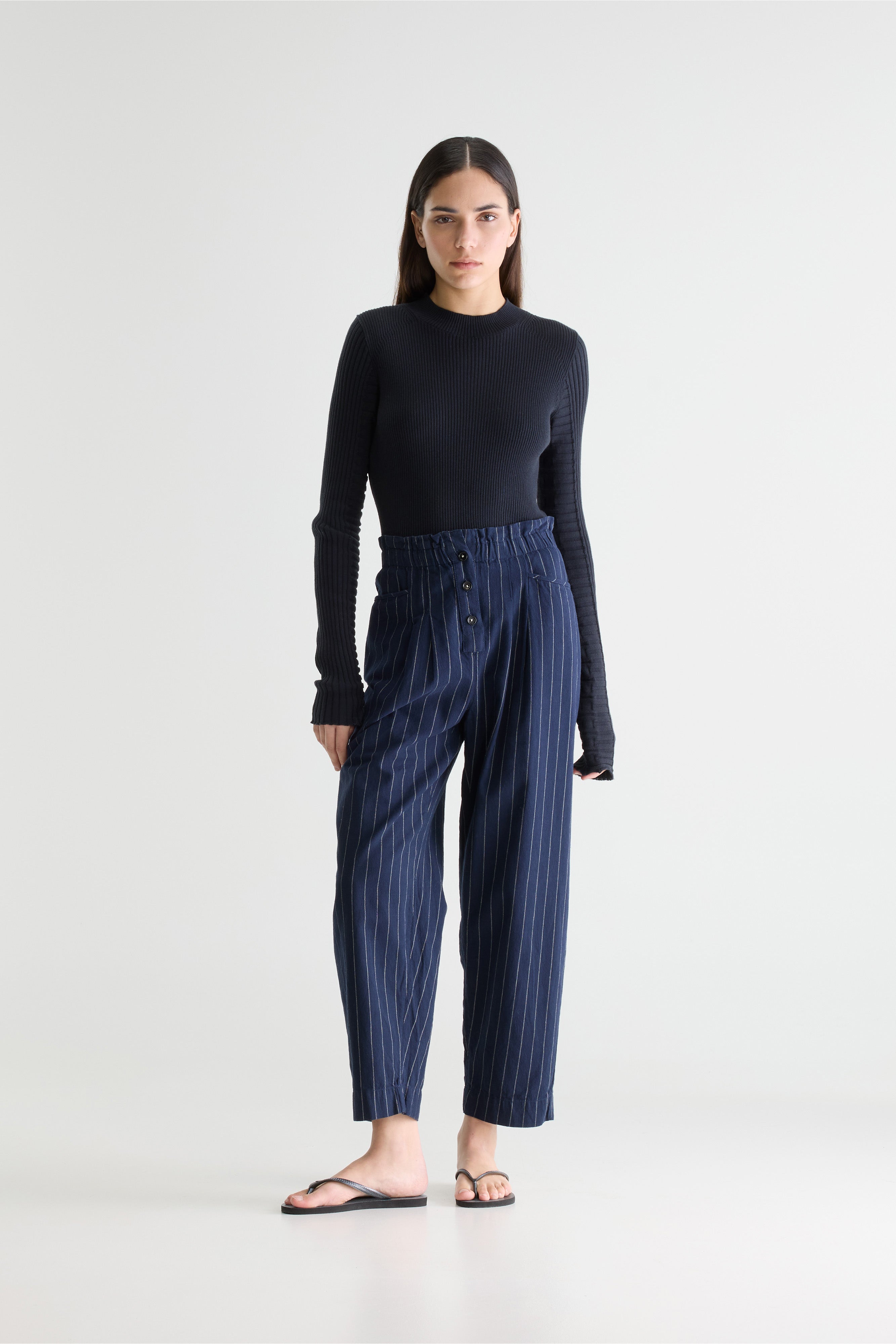 Lilo Paperbag Trousers - Navy For Women | Bellerose