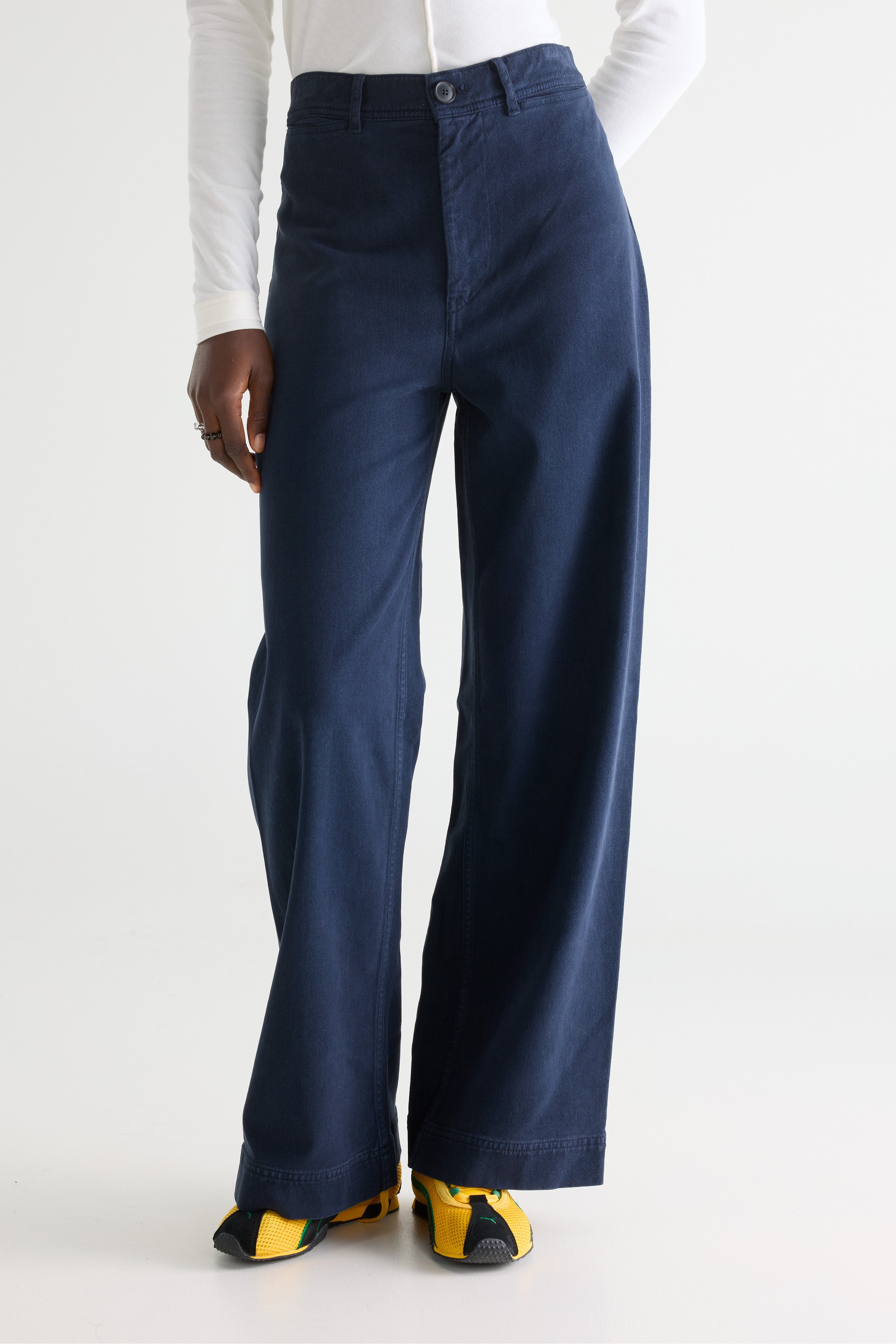 Lottie Wide Trousers - Navy For Women | Bellerose