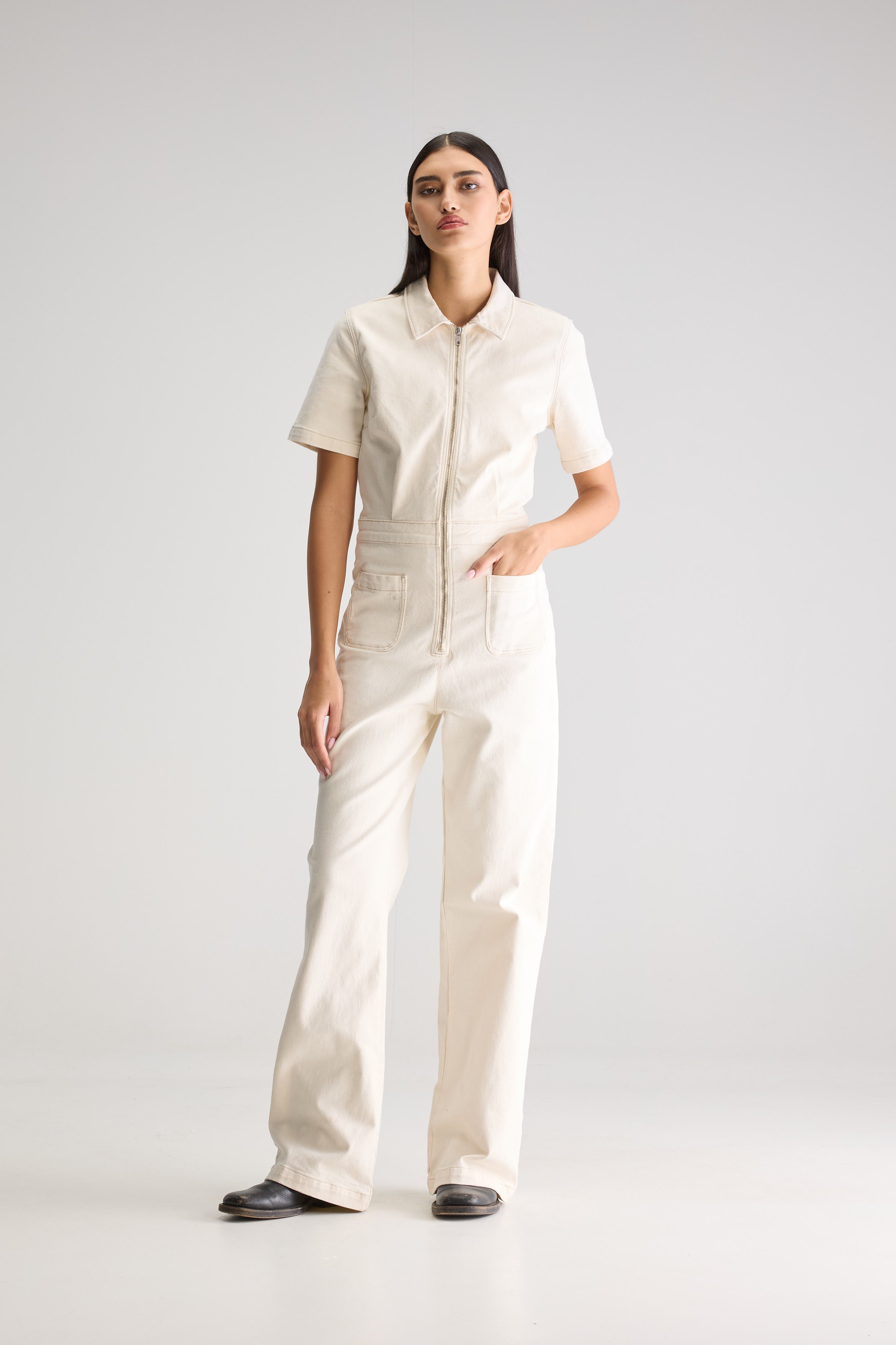 Pamelia Denim Jumpsuit - Natural For Women | Bellerose