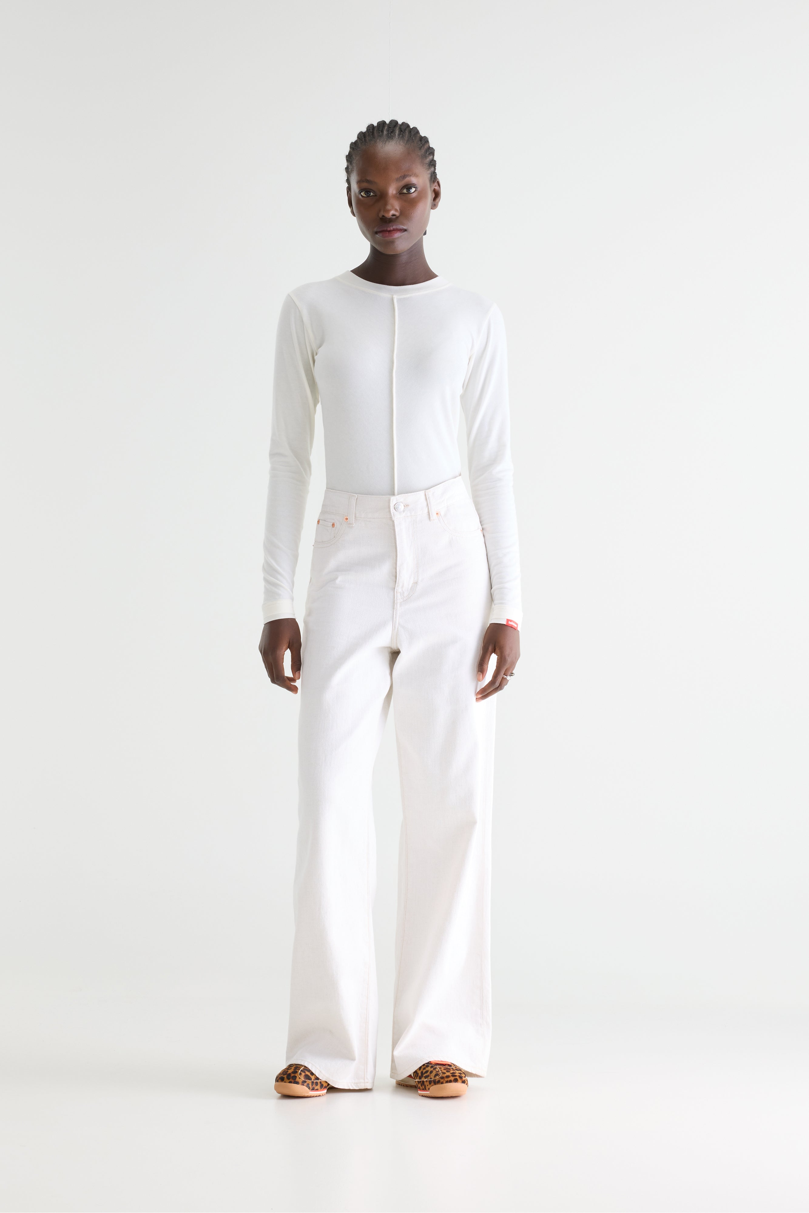 Denim N. 64 Wide Jeans - Vintage white For Women | Bellerose