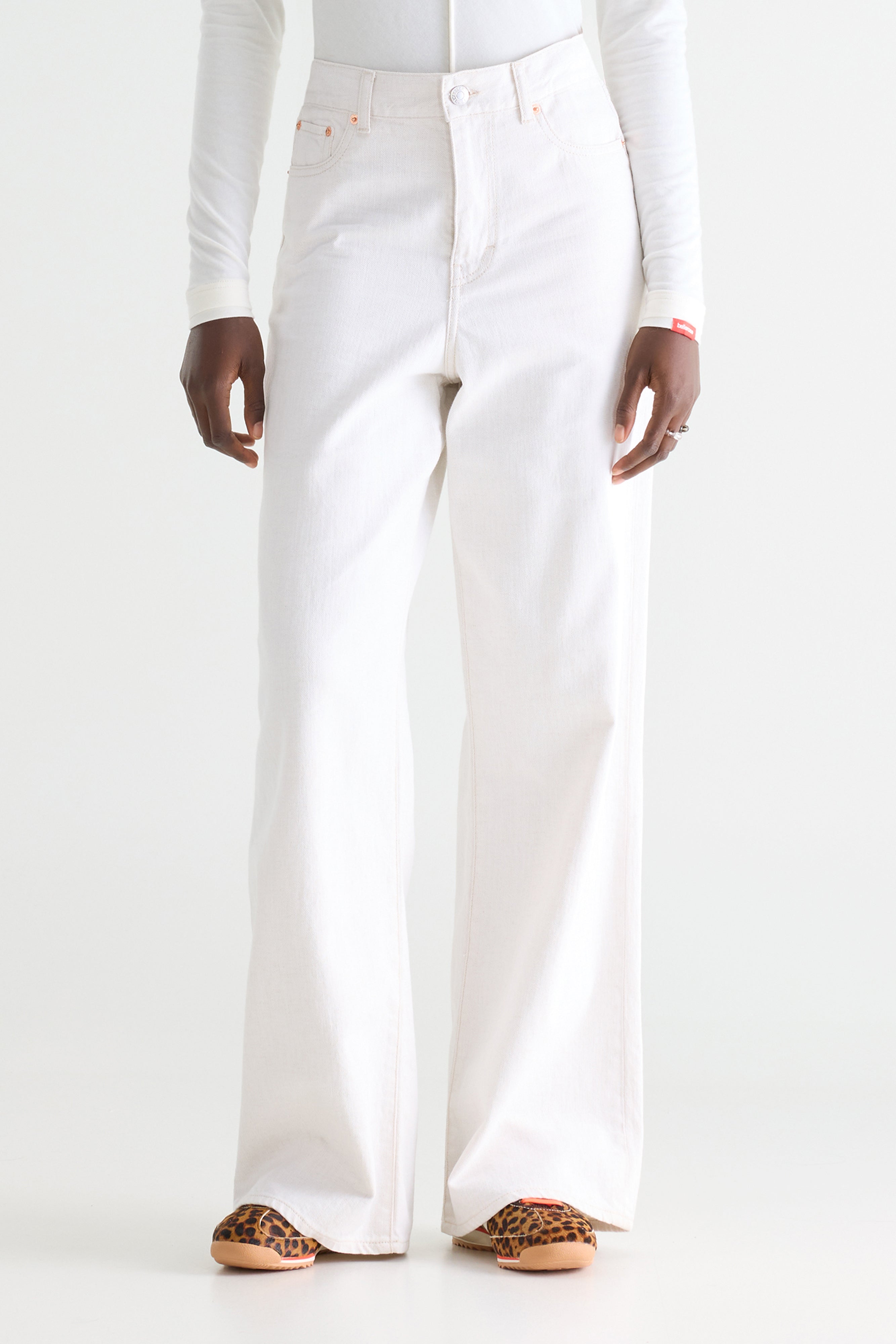 Denim N. 64 Wide Jeans - Vintage white For Women | Bellerose