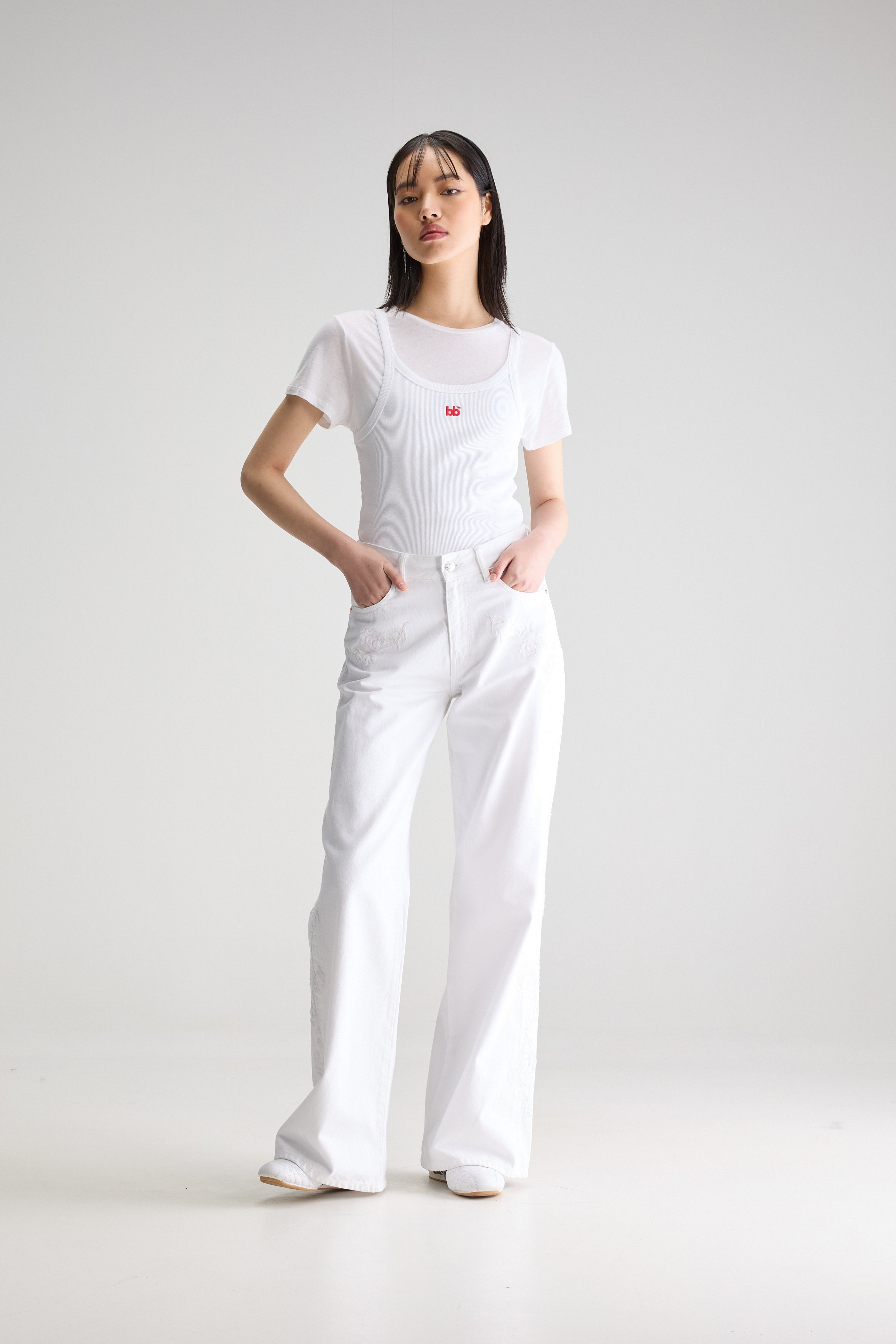 Denim N. 97 Embroidered Jeans - White For Women | Bellerose