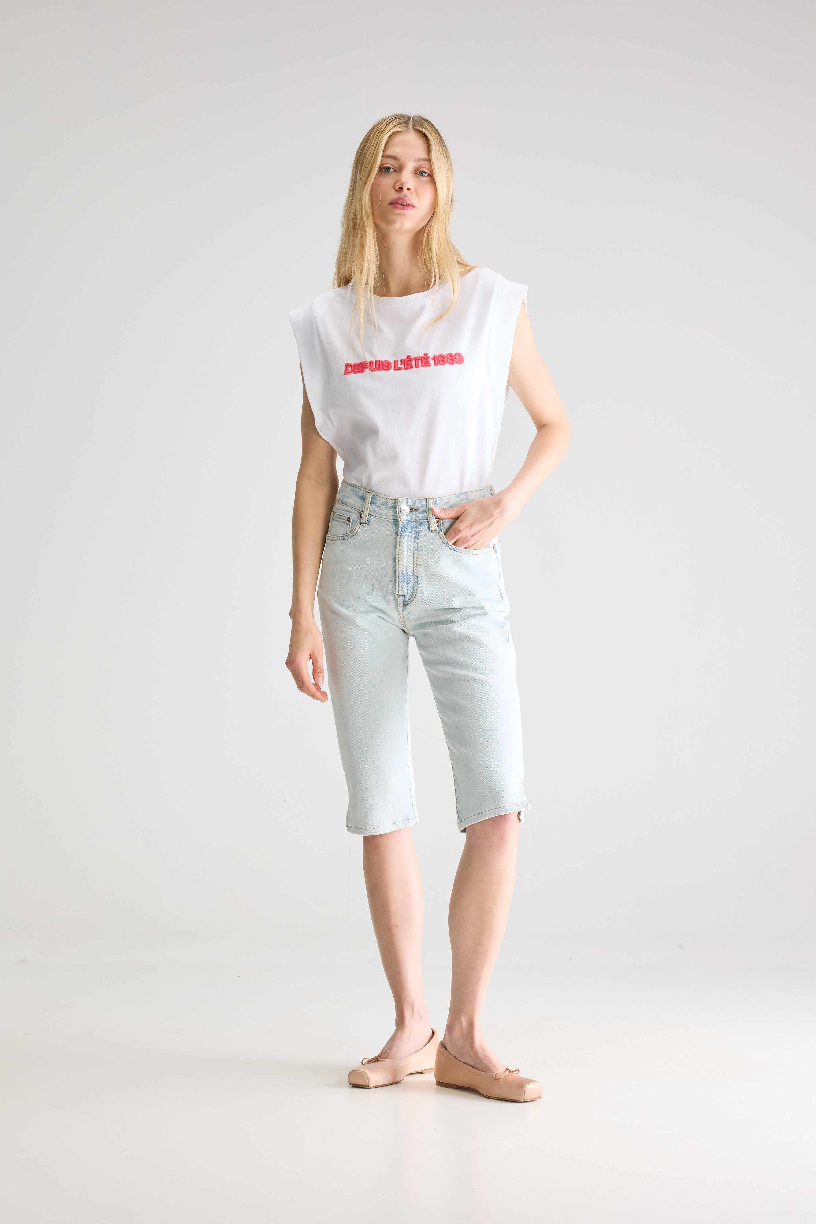 Jean Capri Pearce - Lt blue bleach Pour Femme | Bellerose