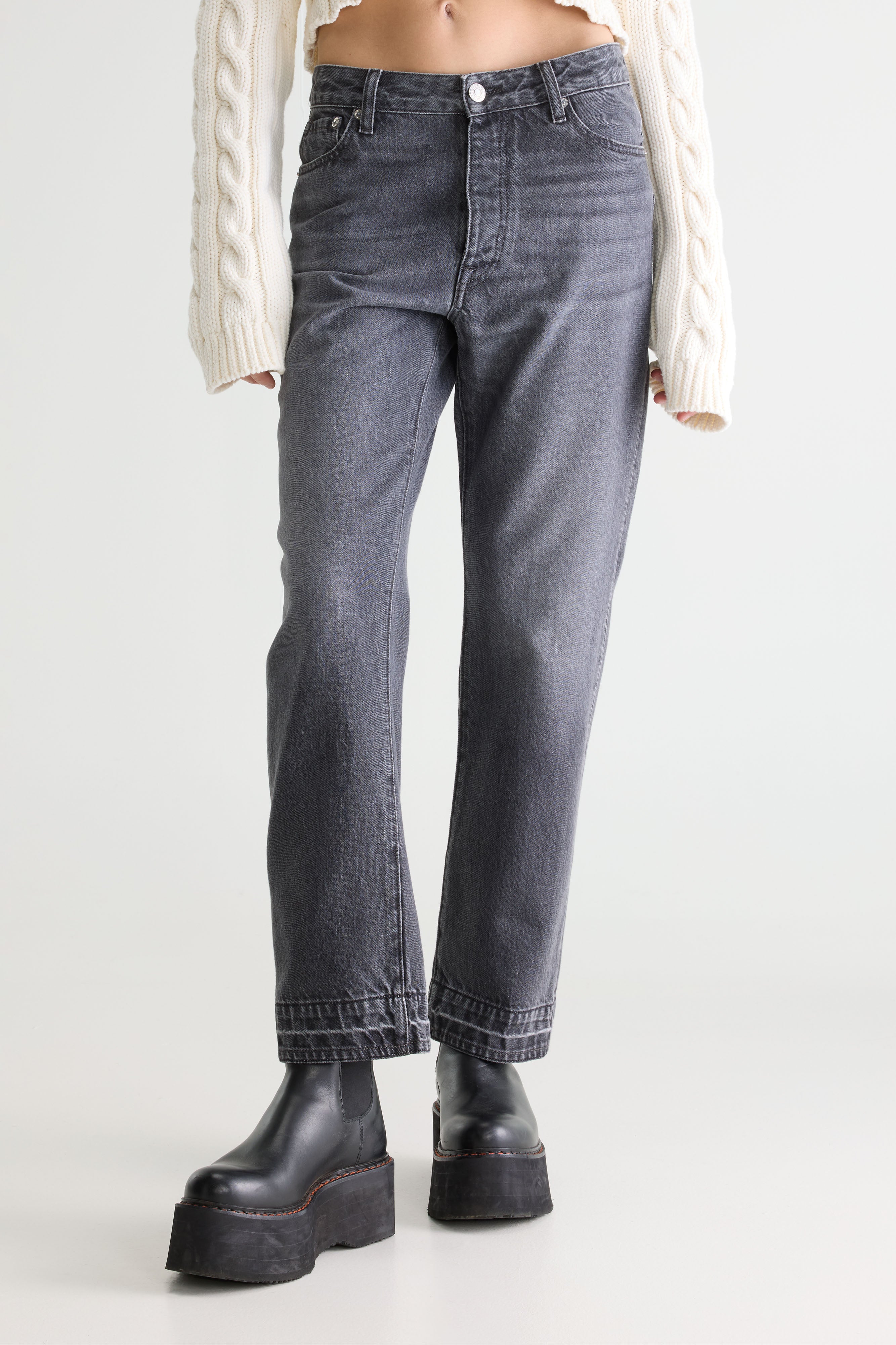 Denim N. 34 Jean Régulier - Used black Pour Femme | Bellerose